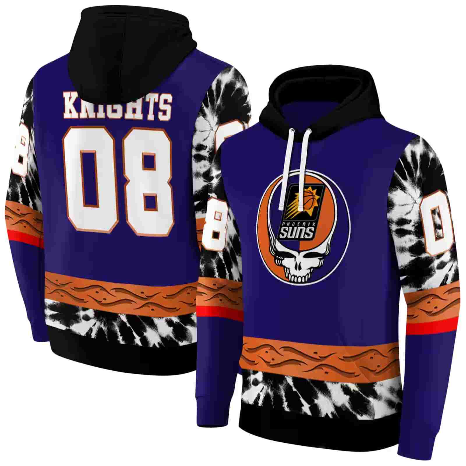 custom phoenix suns grateful vibes purple hoodie fashion forward