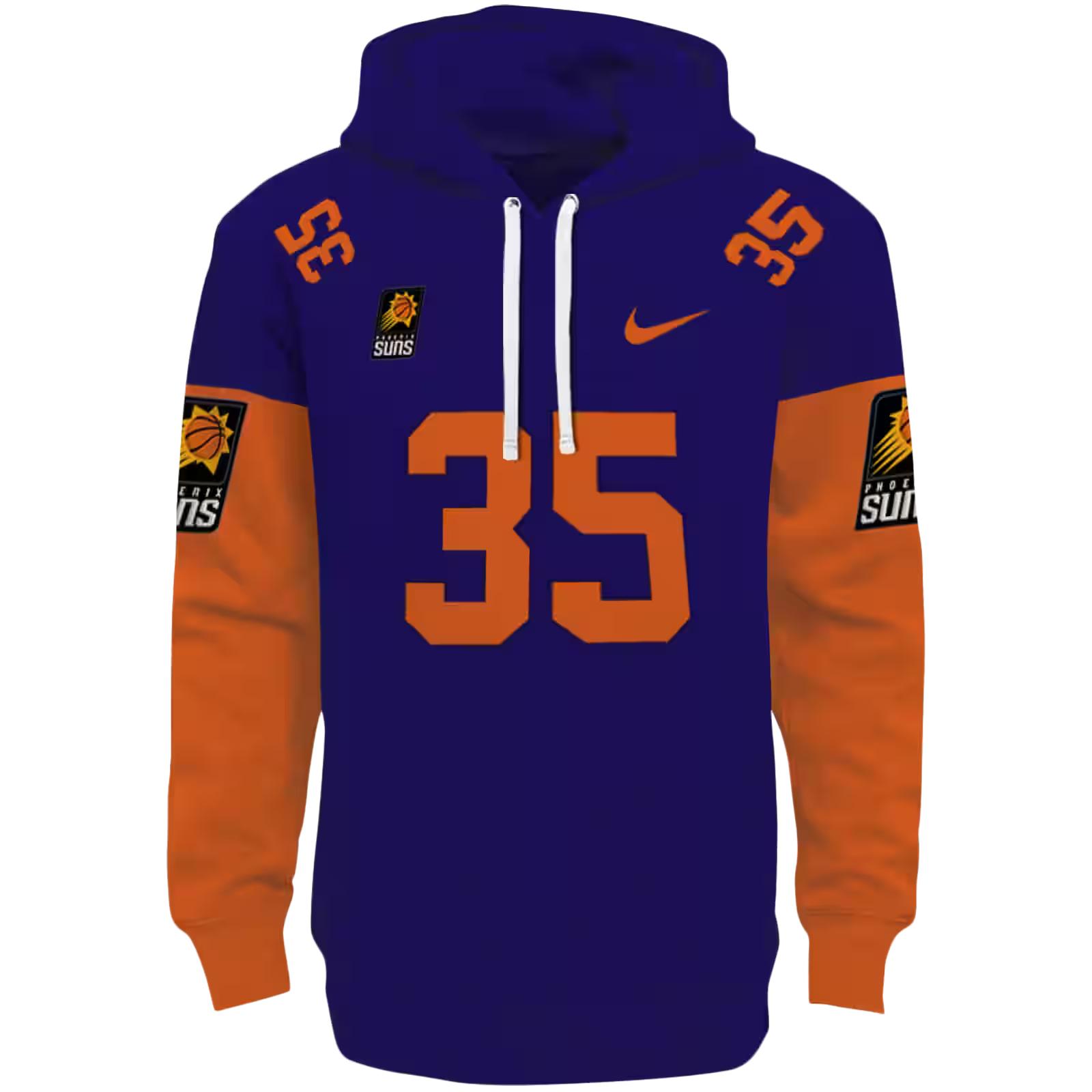 Custom Phoenix Suns Minimal Design Purple Hoodie