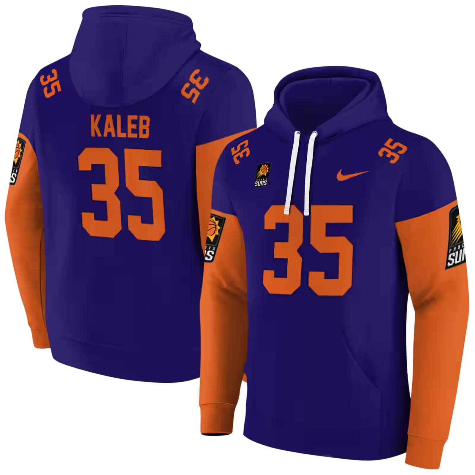 custom phoenix suns minimal design purple hoodie fashion forward