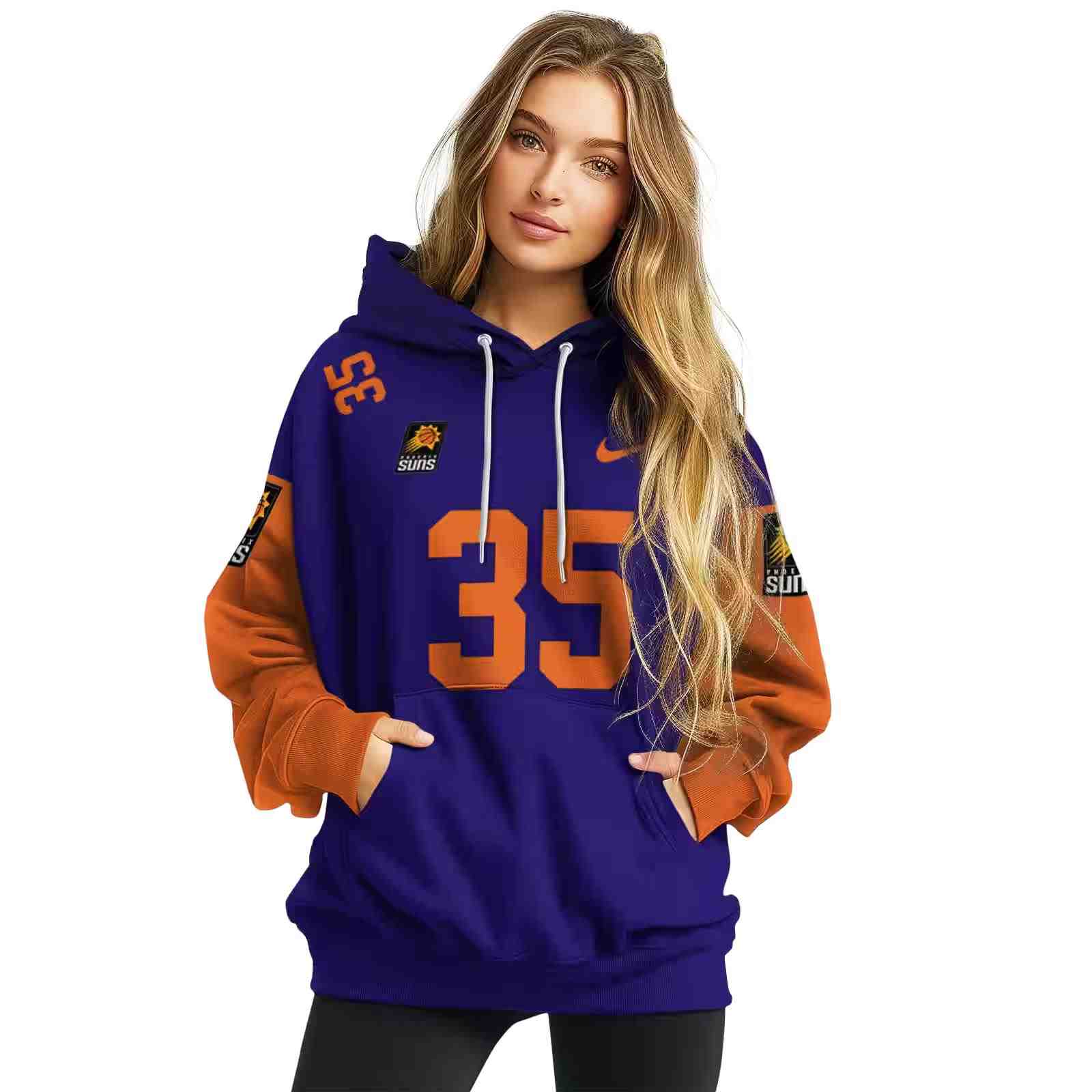 custom phoenix suns minimal design purple hoodie high quality