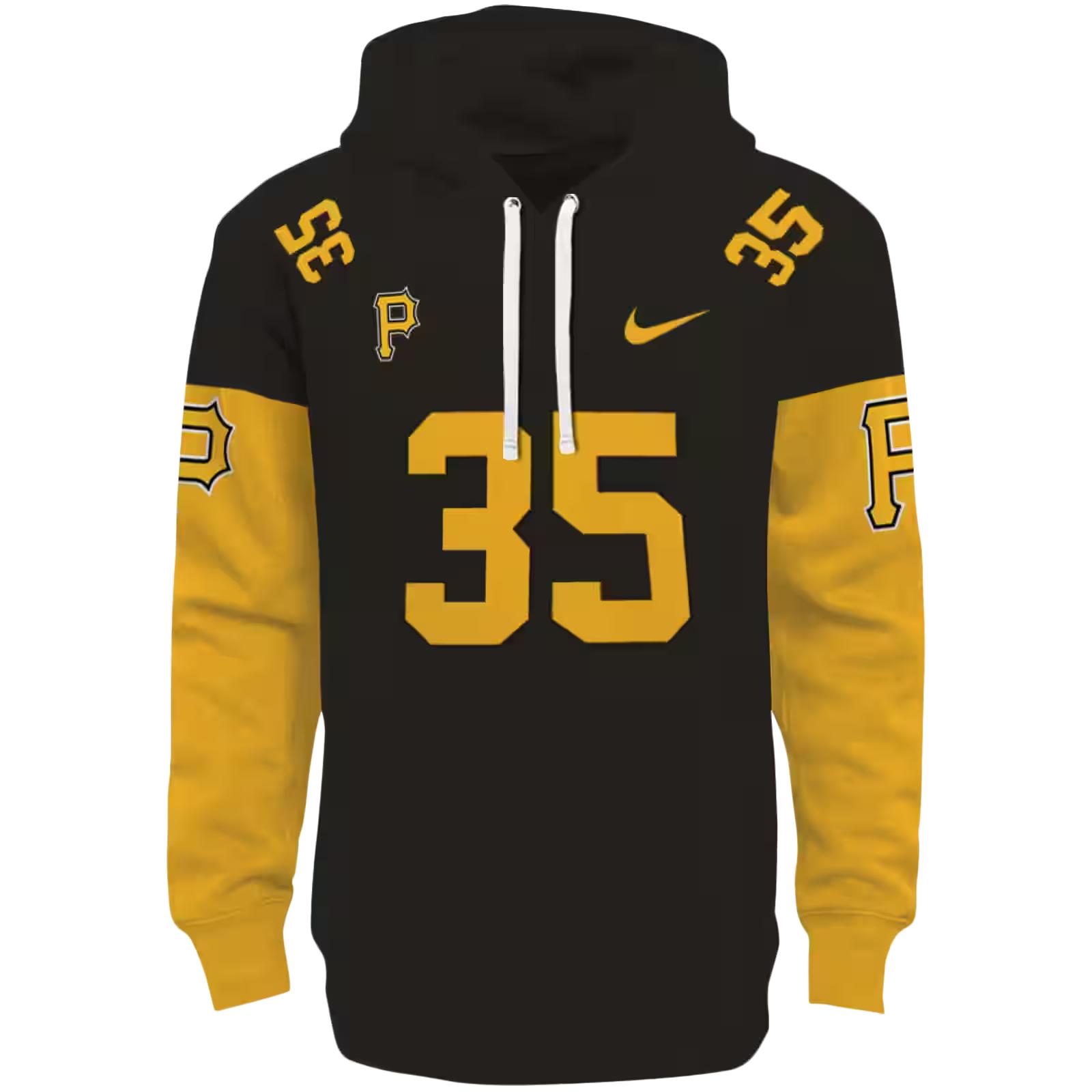 Custom Pittsburgh Pirates Minimal Design Black Hoodie