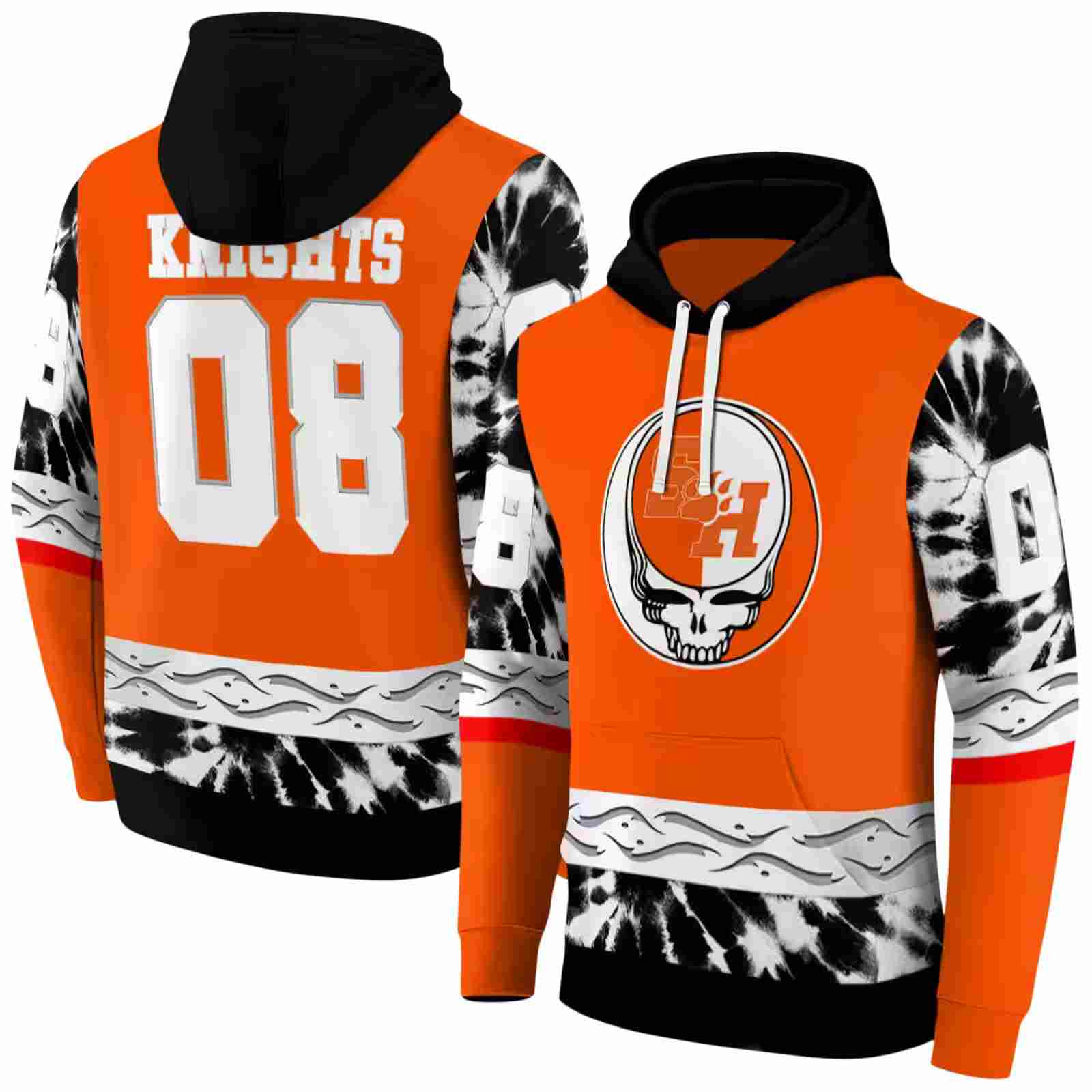 custom sam houston bearkats grateful vibes orange hoodie fashion forward