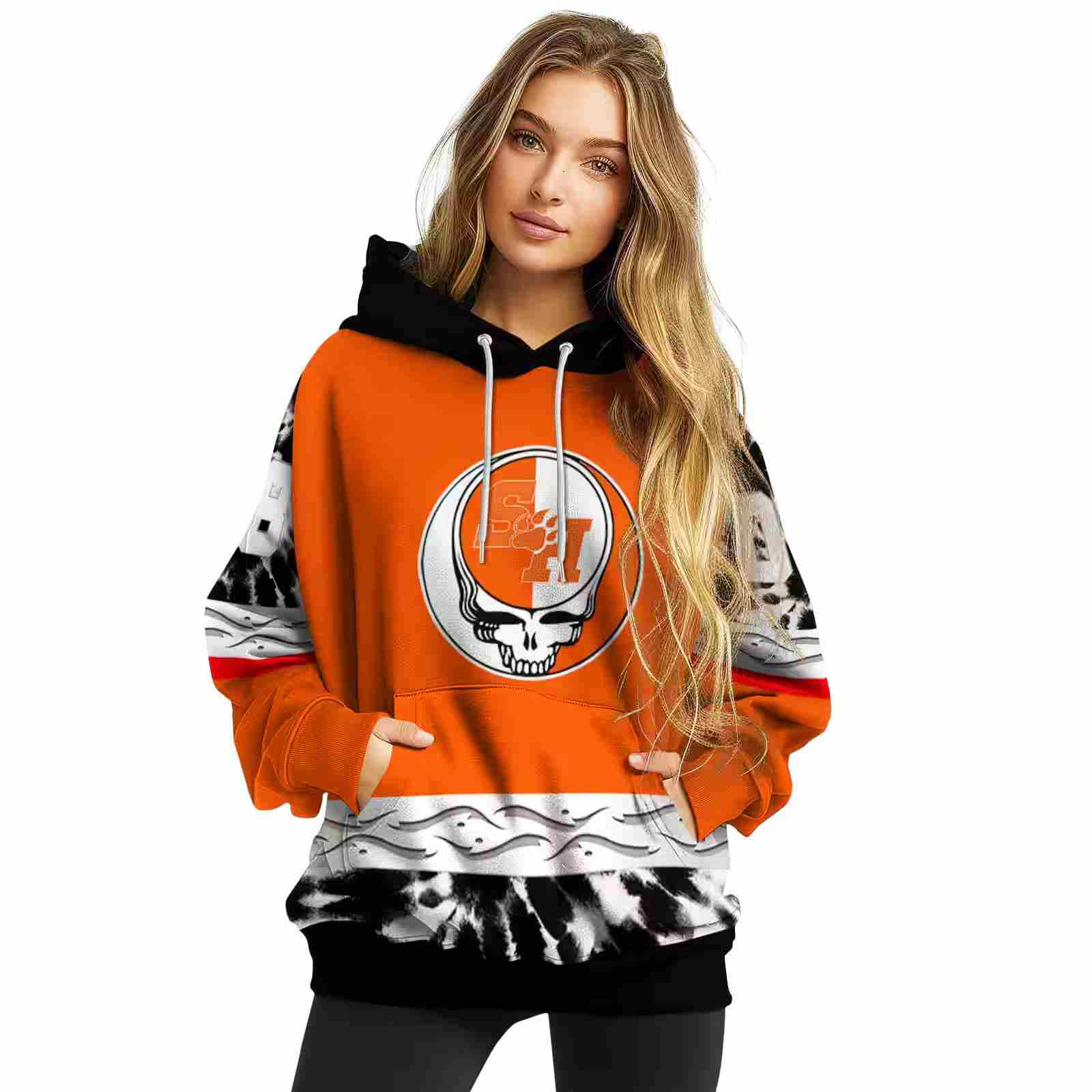 custom sam houston bearkats grateful vibes orange hoodie high quality