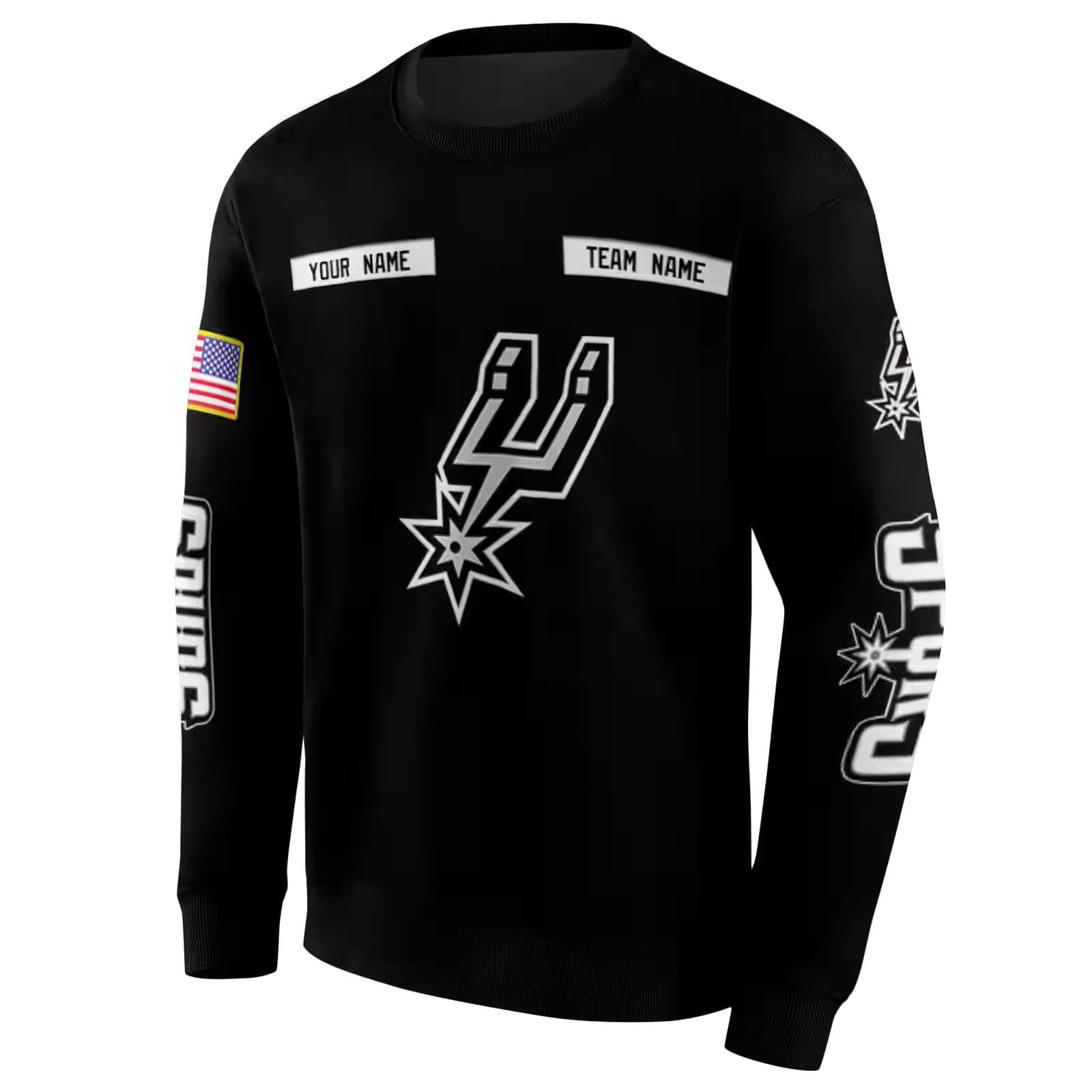 custom san antonio spurs punisher skull black hoodie new arrival