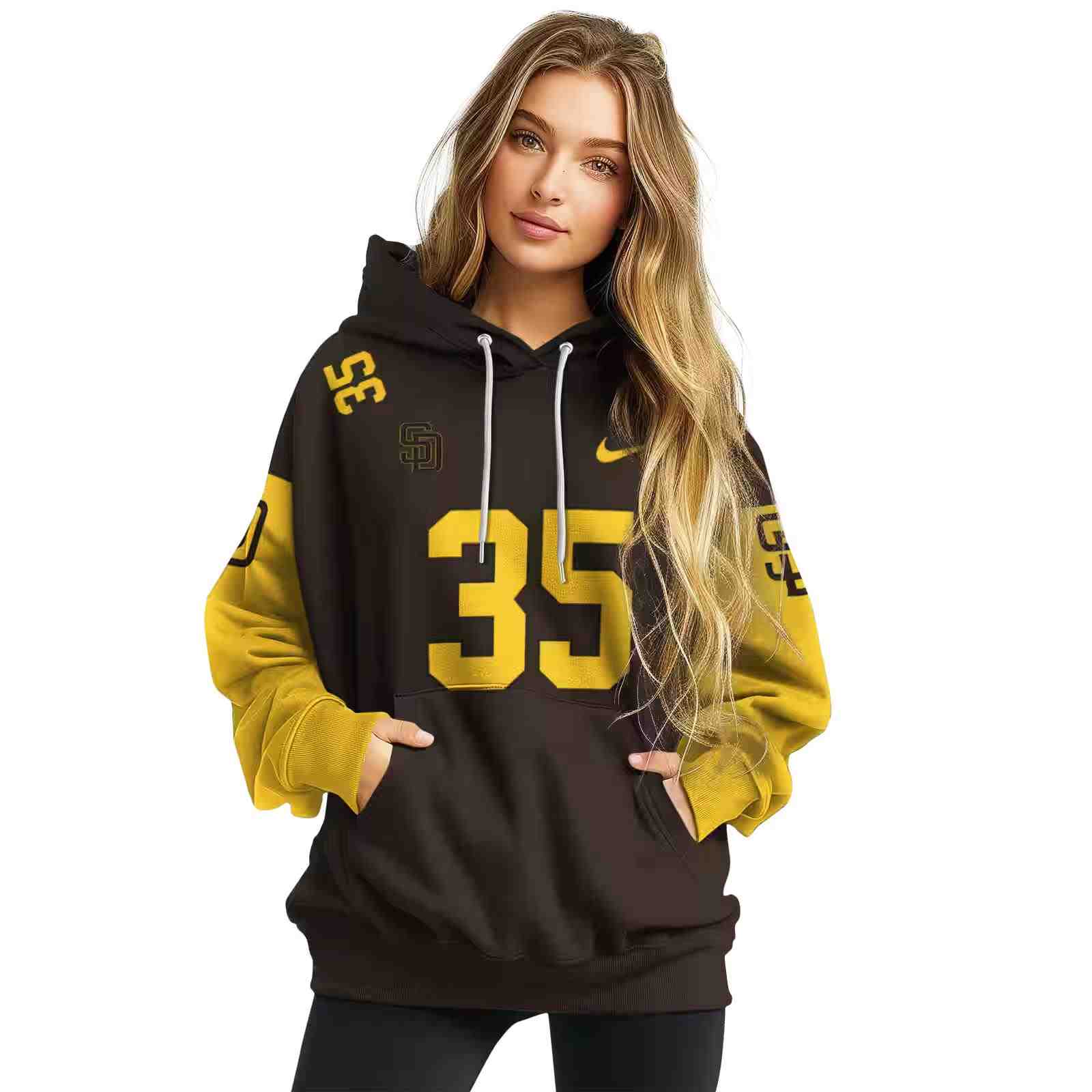 custom san diego padres minimal design brown hoodie high quality