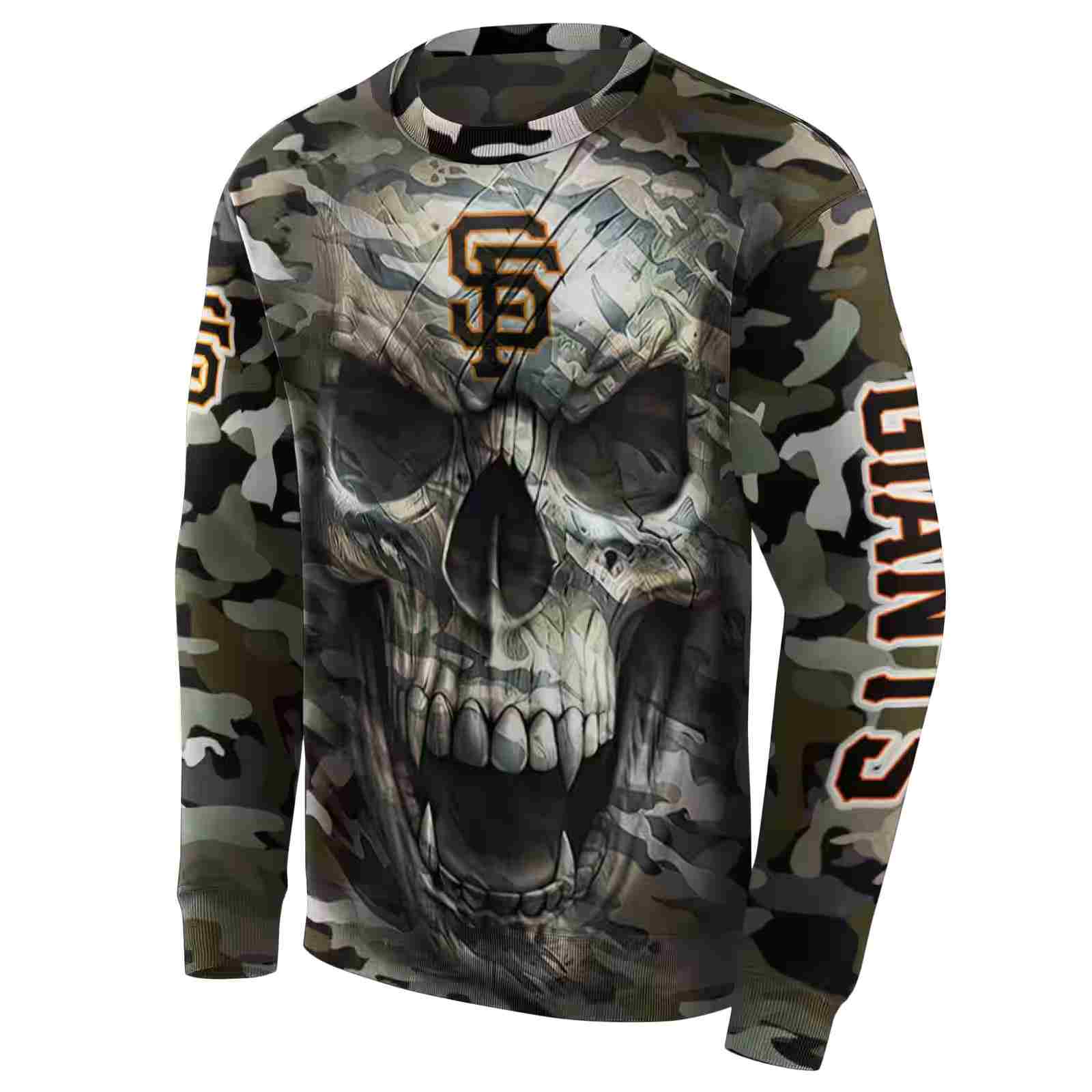 custom san francisco giants camo skull hoodie new arrival