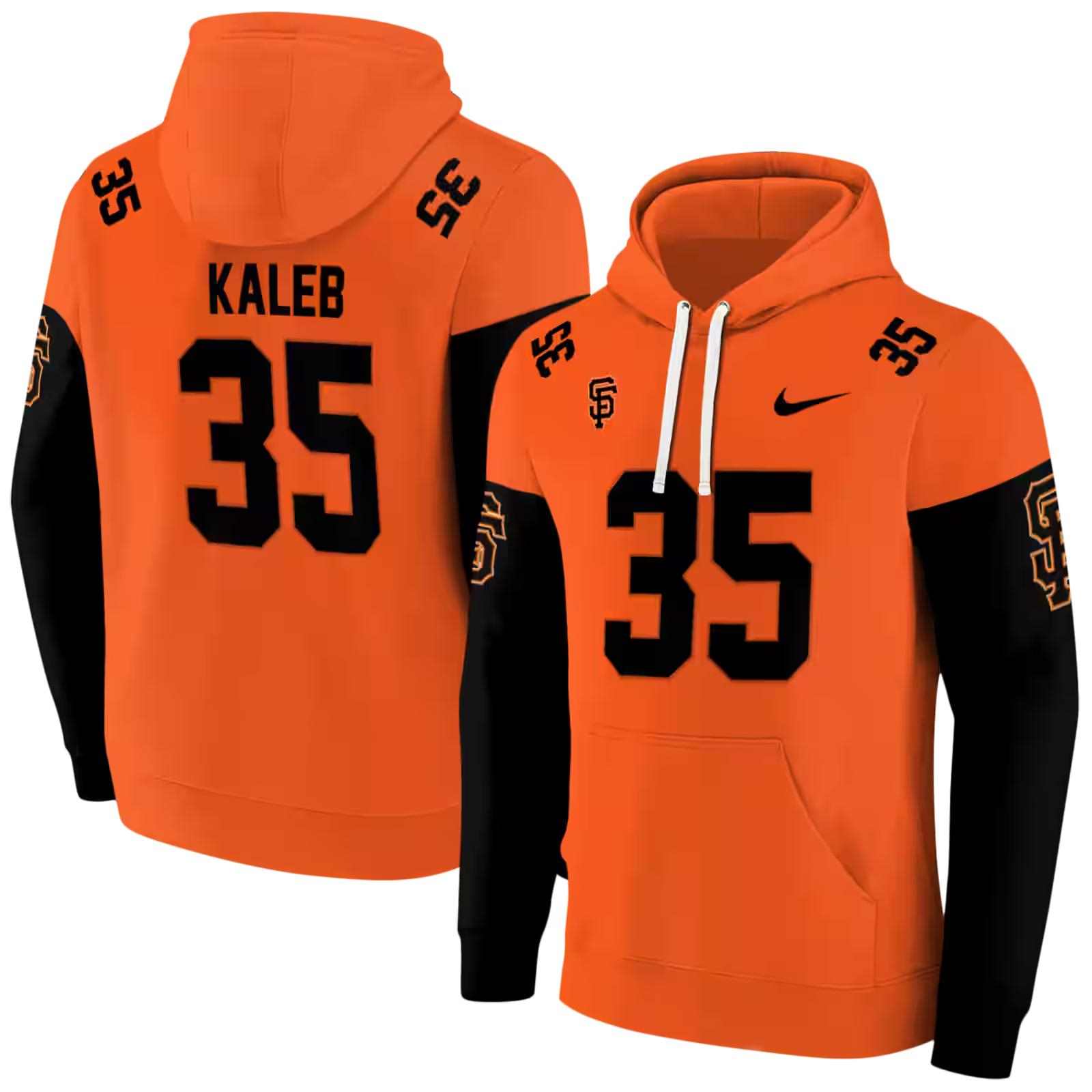 custom san francisco giants minimal design orange hoodie fashion forward