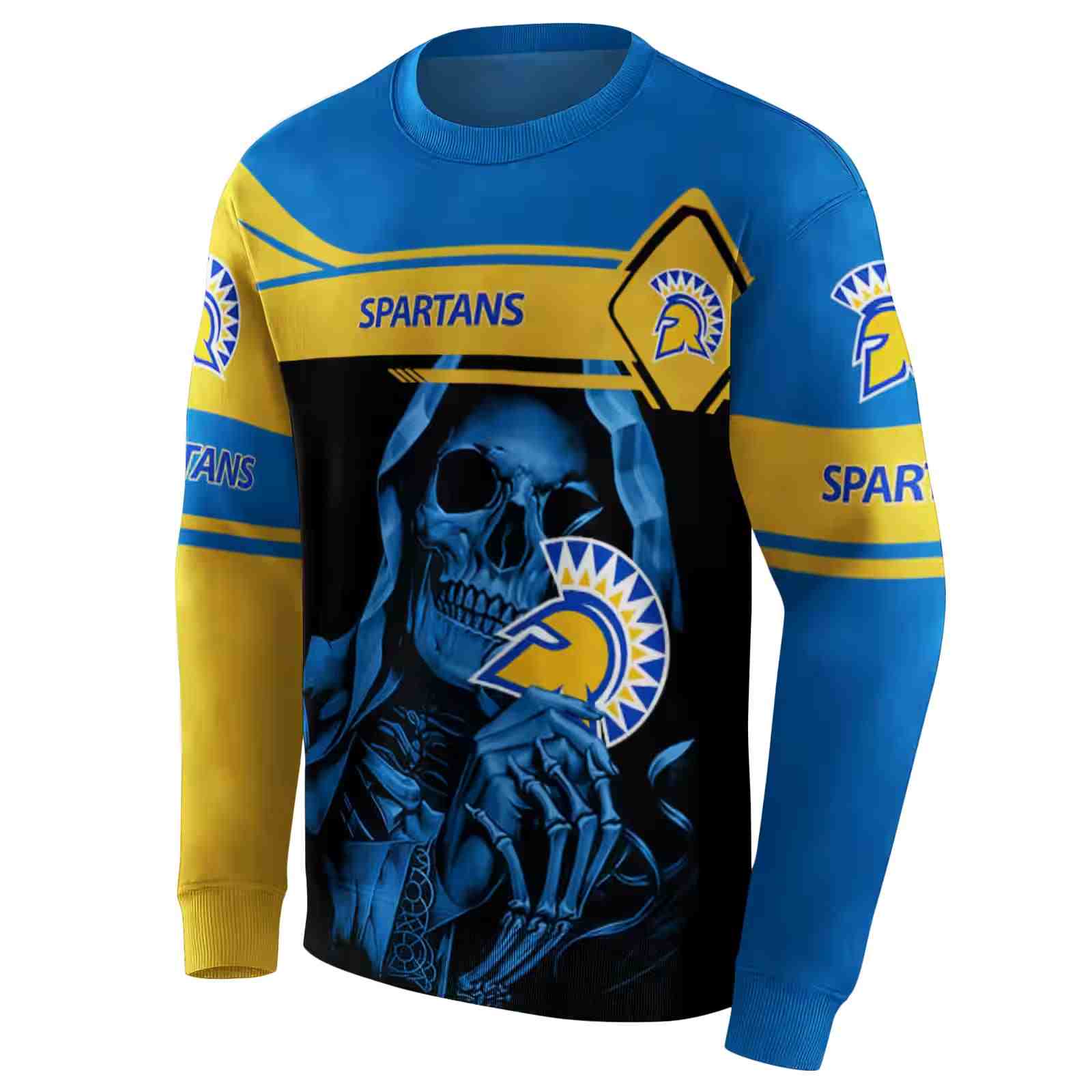 custom san jose state spartans grim reaper blue black hoodie new arrival