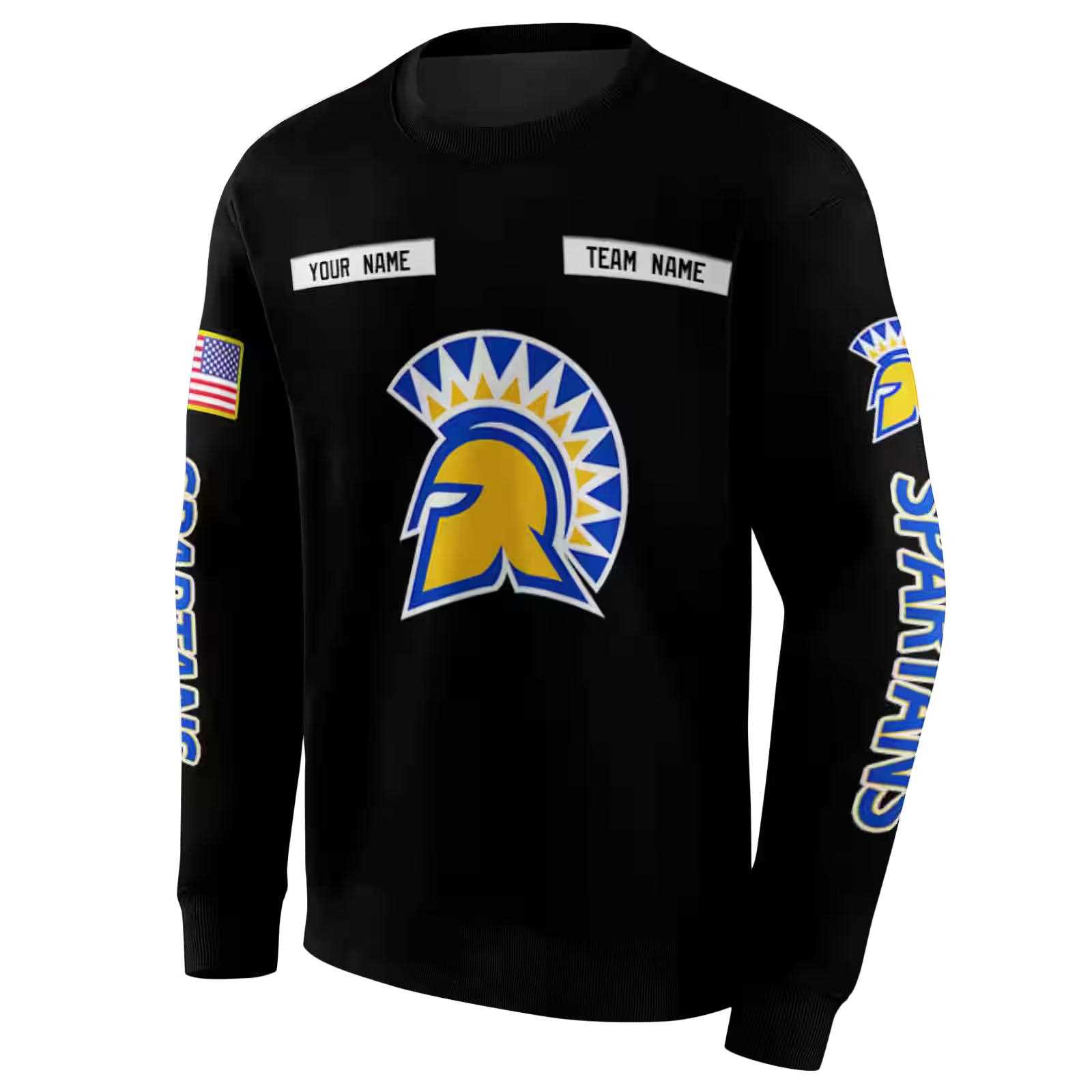 custom san jose state spartans punisher skull black hoodie new arrival