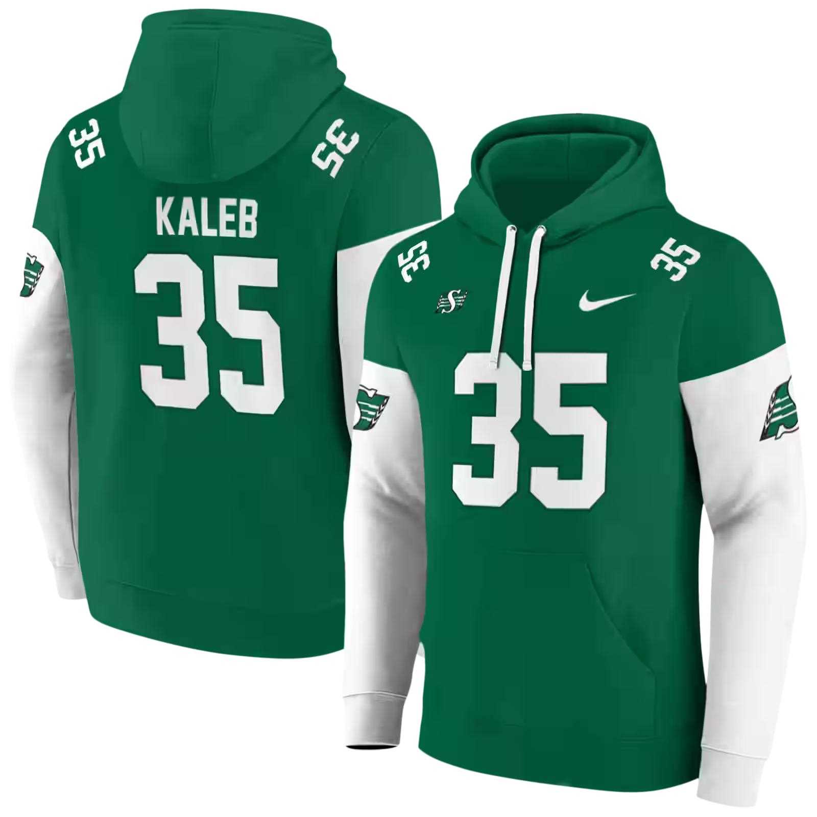 custom saskatchewan roughriders minimal design green hoodie fashion forward