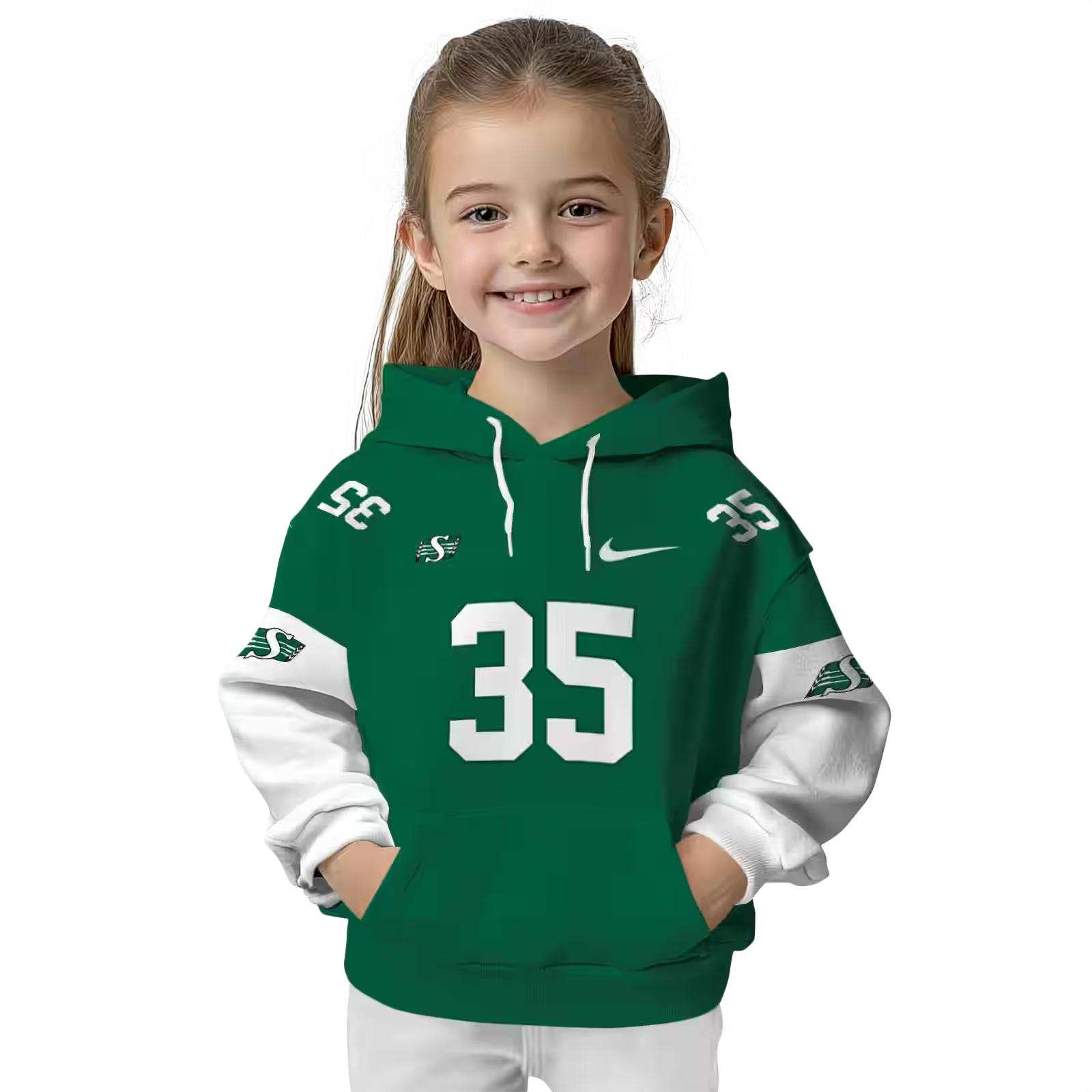 custom saskatchewan roughriders minimal design green hoodie top rated