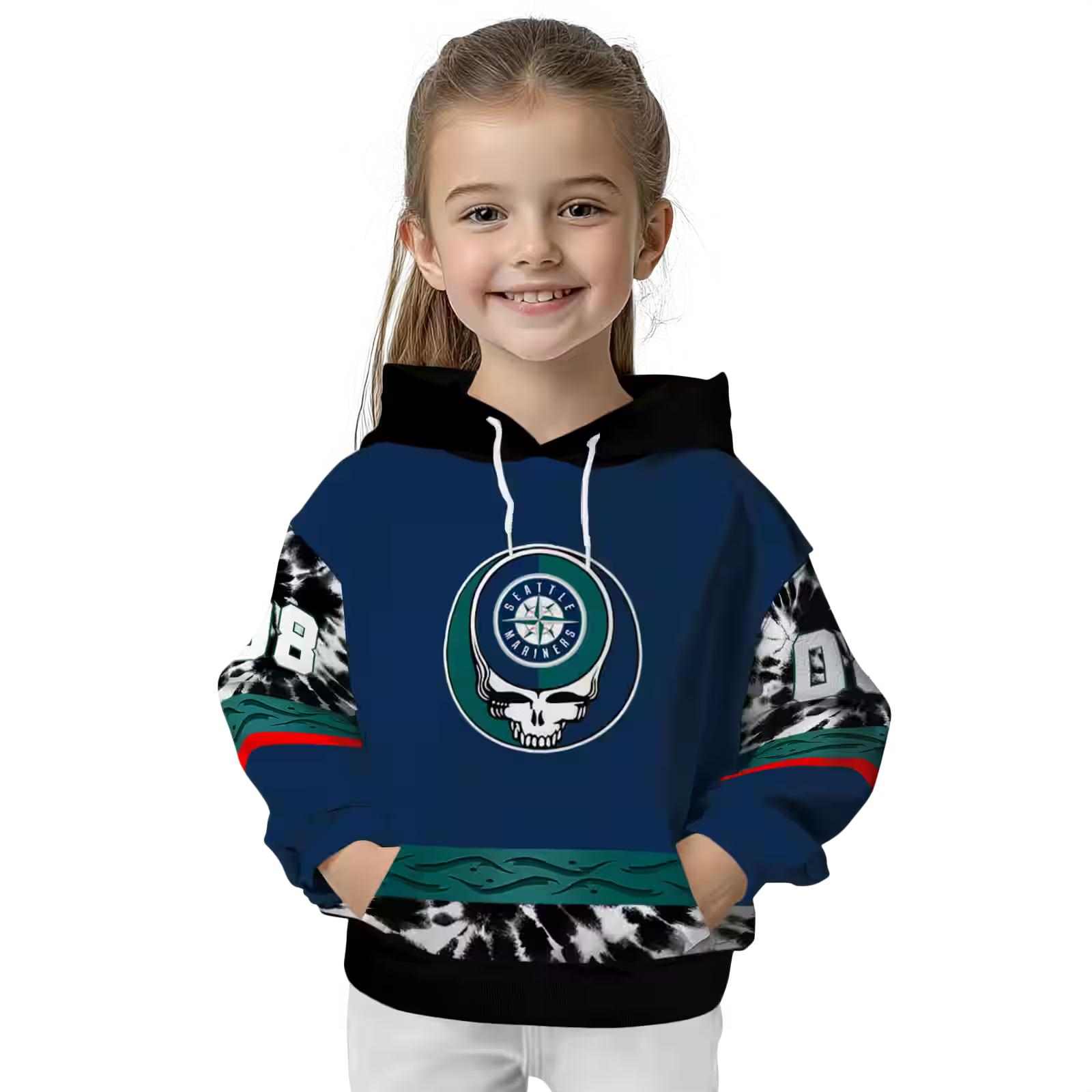 custom seattle mariners grateful vibes navy blue hoodie top rated