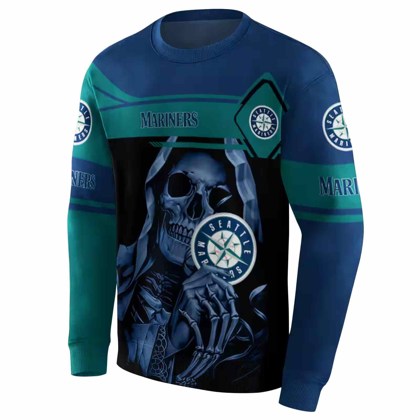 custom seattle mariners grim reaper navy blue black hoodie new arrival