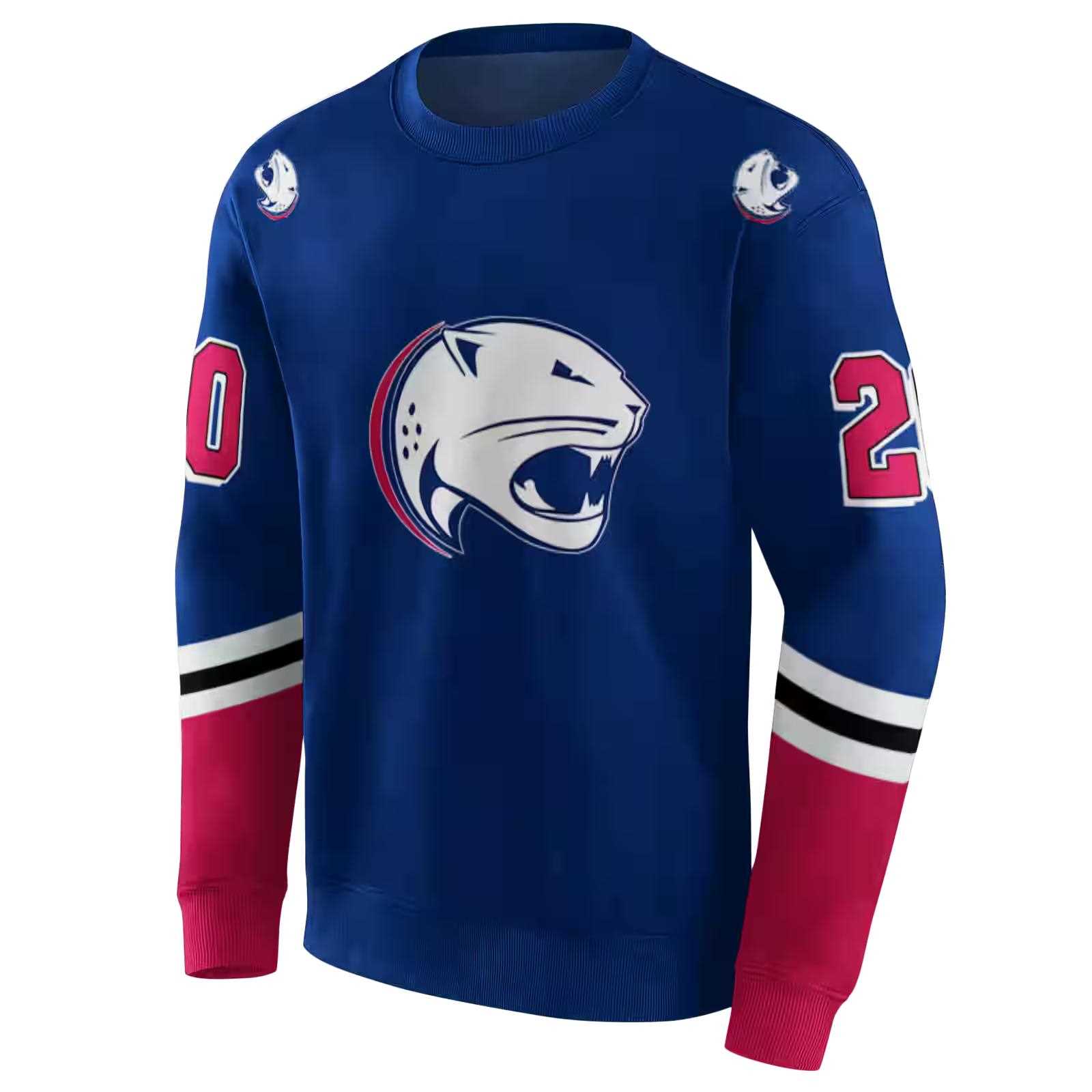 custom south alabama jaguars striped sleeves blue hoodie new arrival