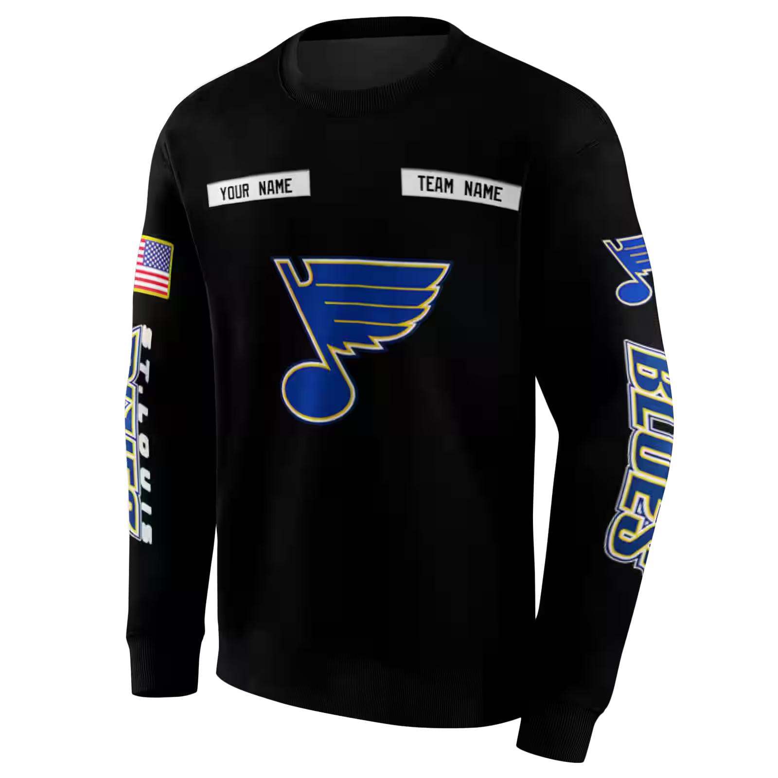 custom st louis blues punisher skull black hoodie new arrival