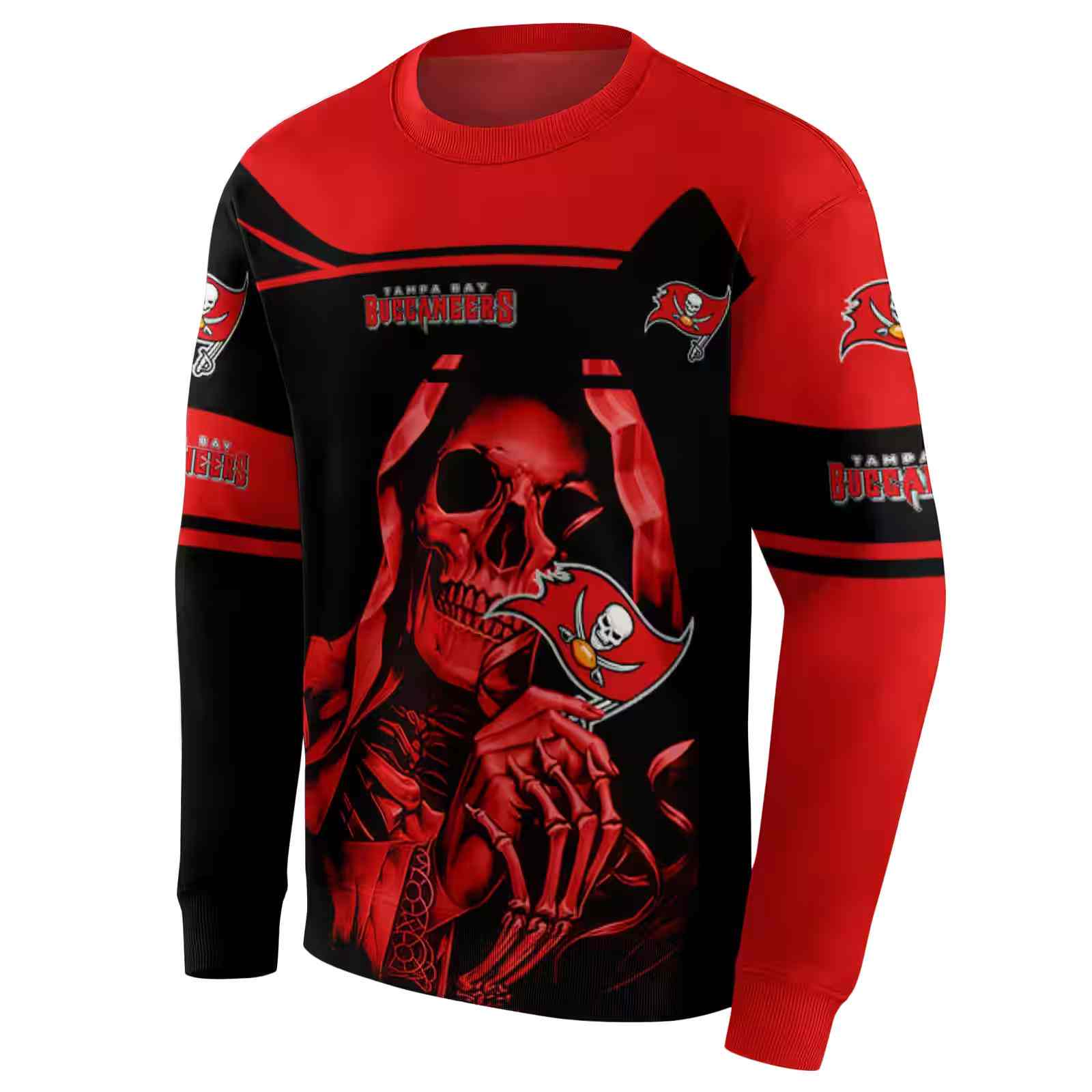 custom tampa bay buccaneers grim reaper red black hoodie new arrival