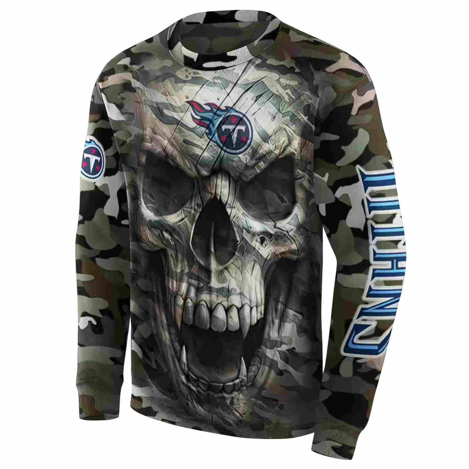 custom tennessee titans camo skull hoodie new arrival