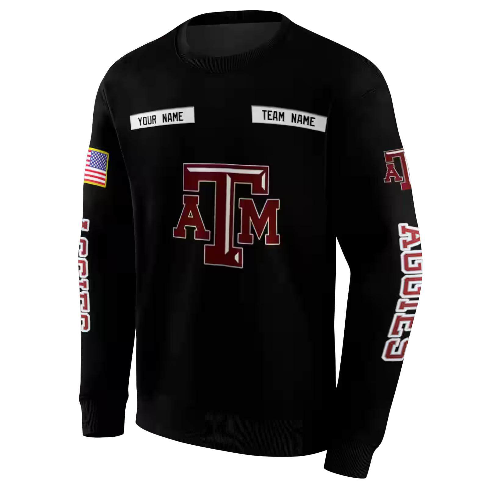 custom texas am aggies punisher skull black hoodie new arrival