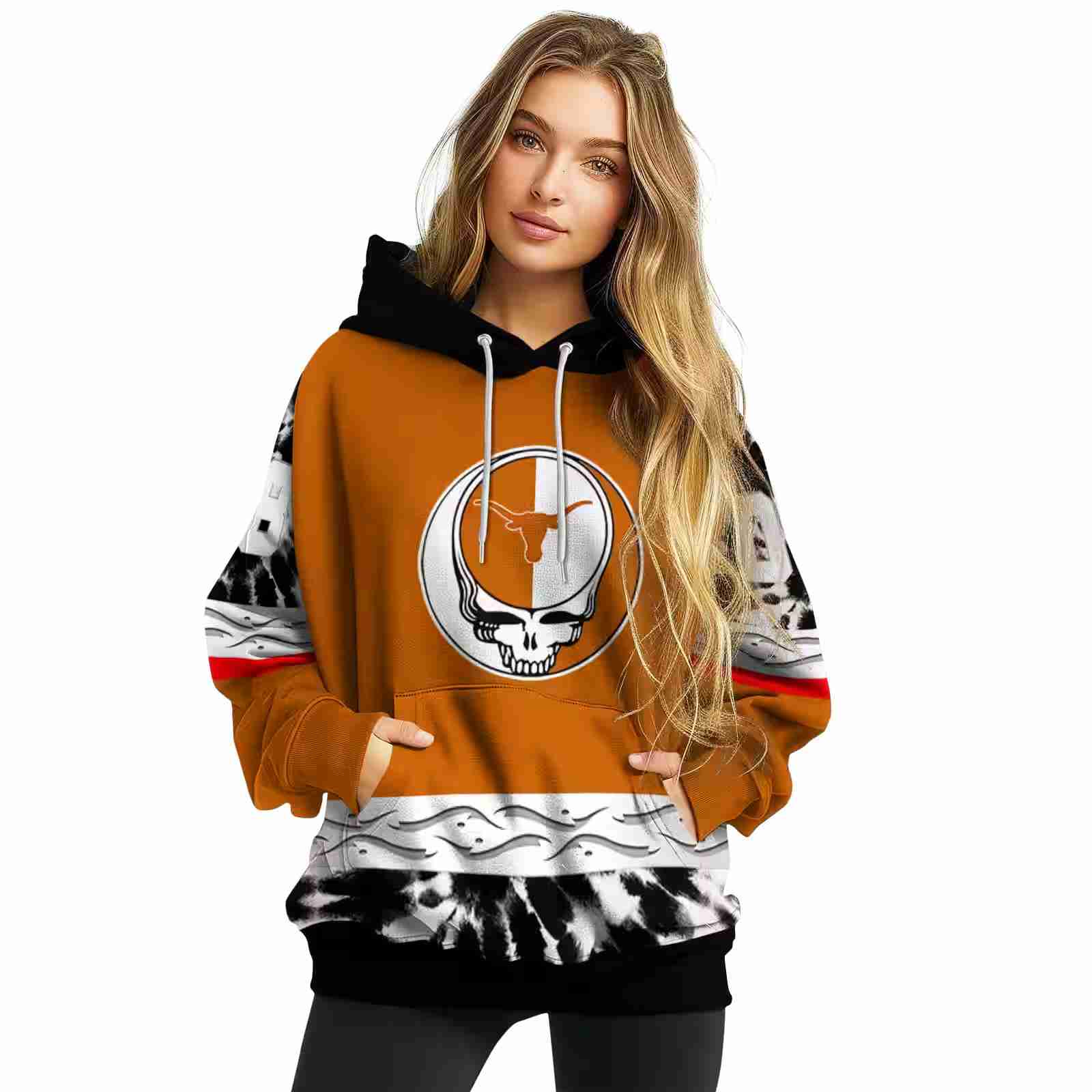 custom texas longhorns grateful vibes orange hoodie high quality