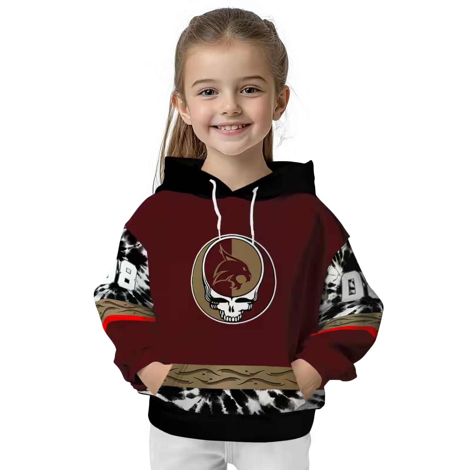 custom texas state bobcats grateful vibes maroon hoodie top rated