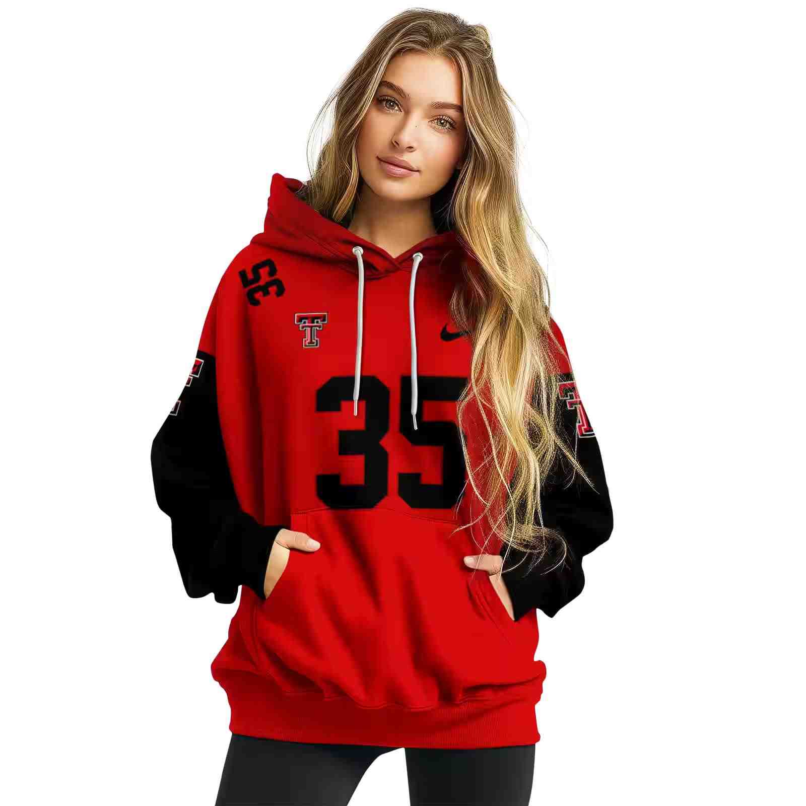 custom texas tech red raiders minimal design red hoodie high quality