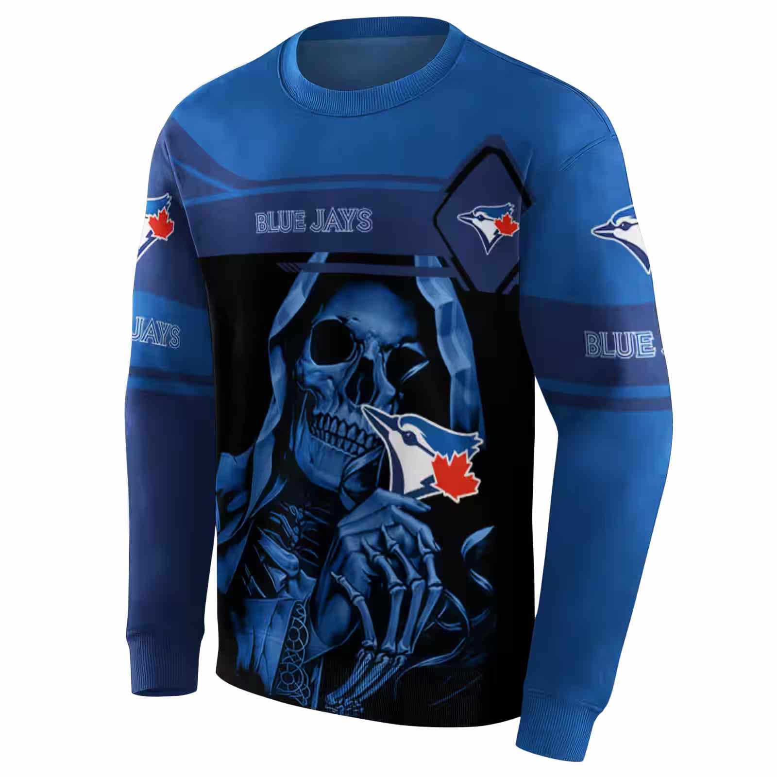 custom toronto blue jays grim reaper blue black hoodie new arrival