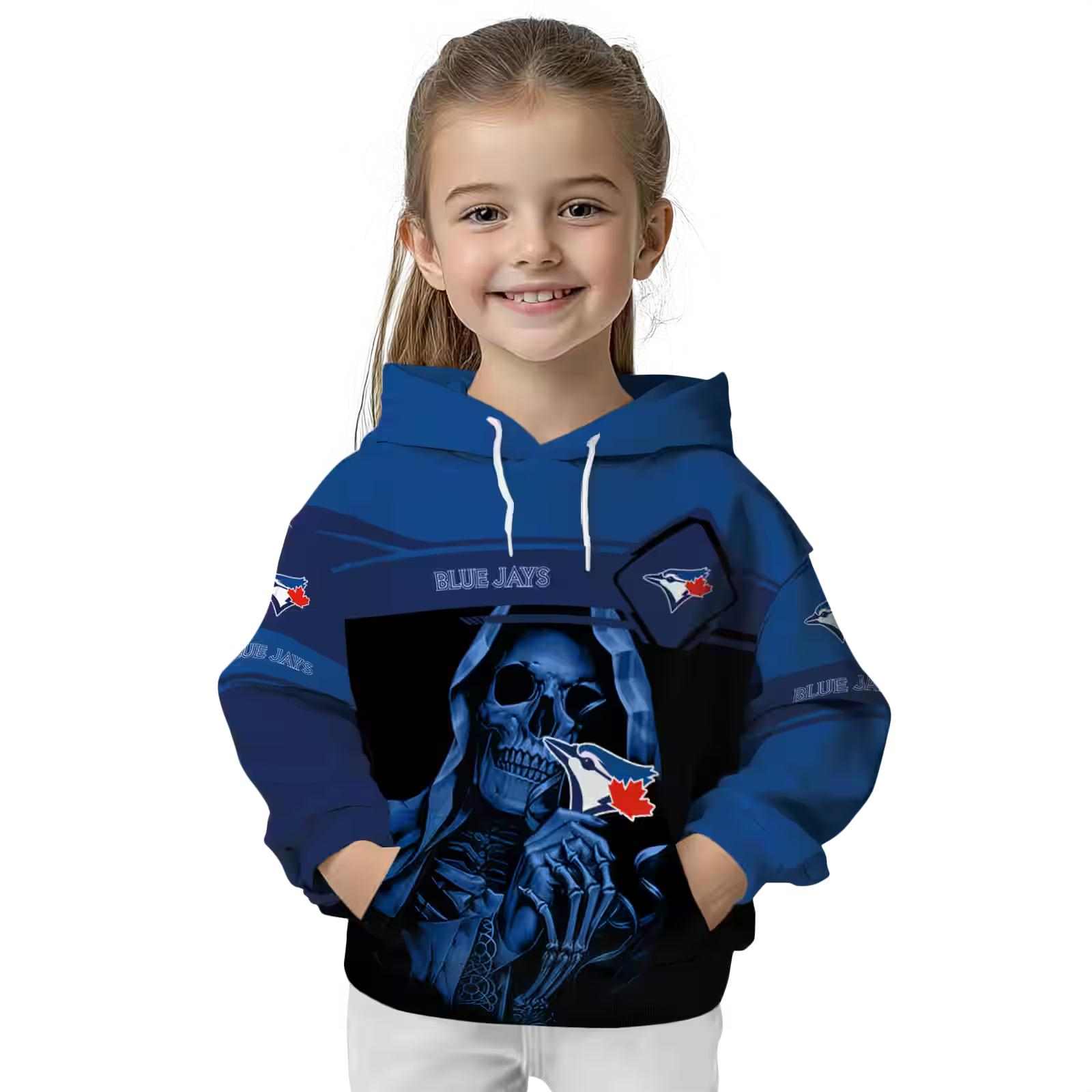 custom toronto blue jays grim reaper blue black hoodie top rated