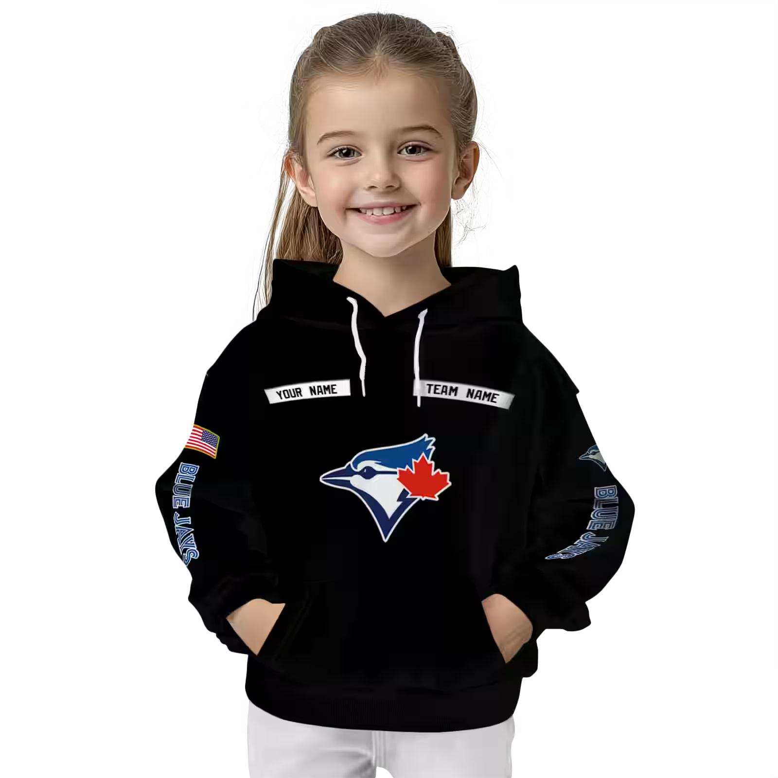 custom toronto blue jays punisher skull black hoodie top rated