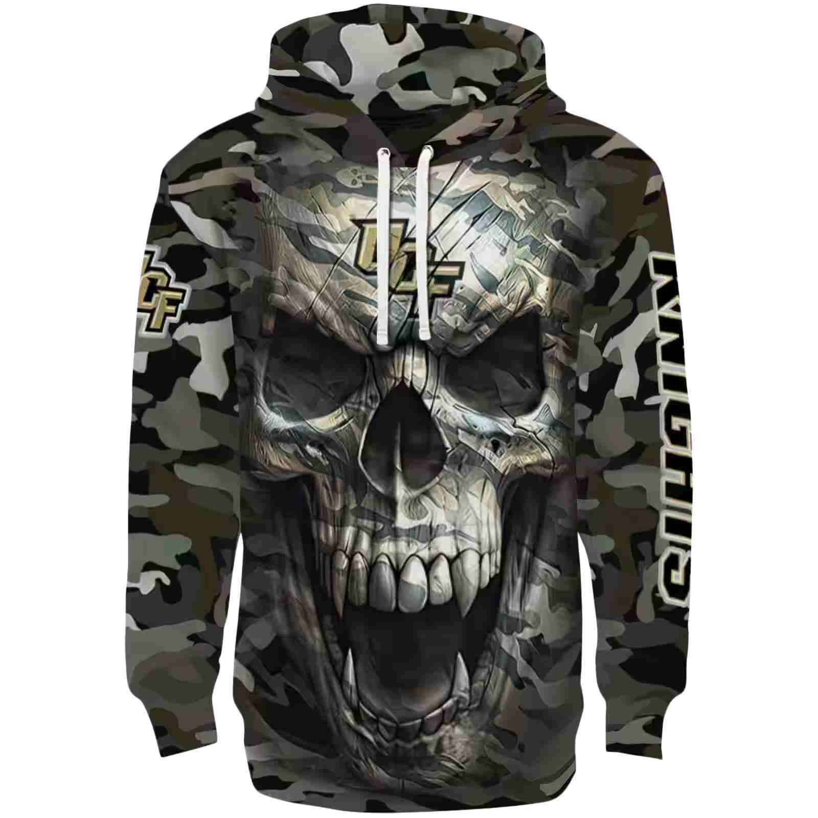 Custom UCF Knights Camo Skull Hoodie