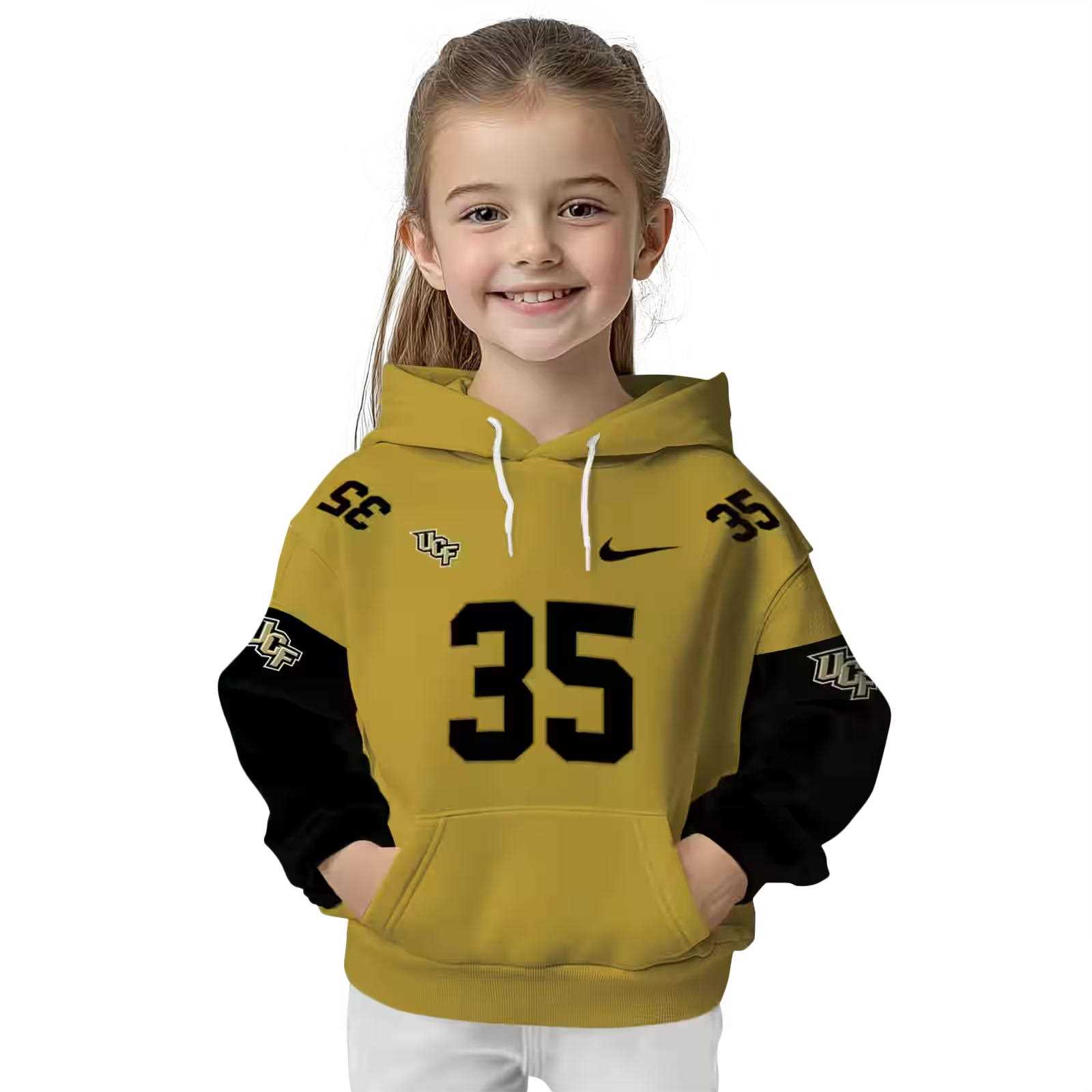 custom ucf knights minimal design gold hoodie top rated