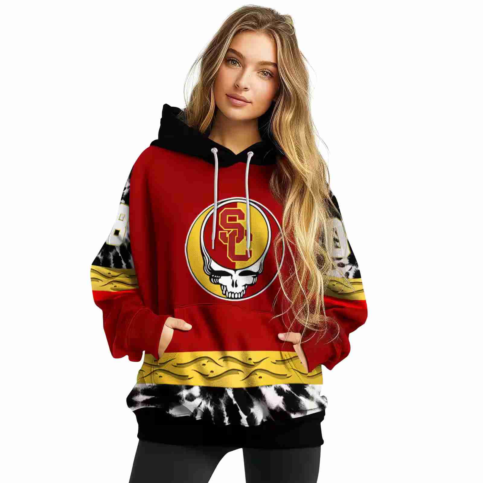 custom usc trojans grateful vibes red hoodie high quality