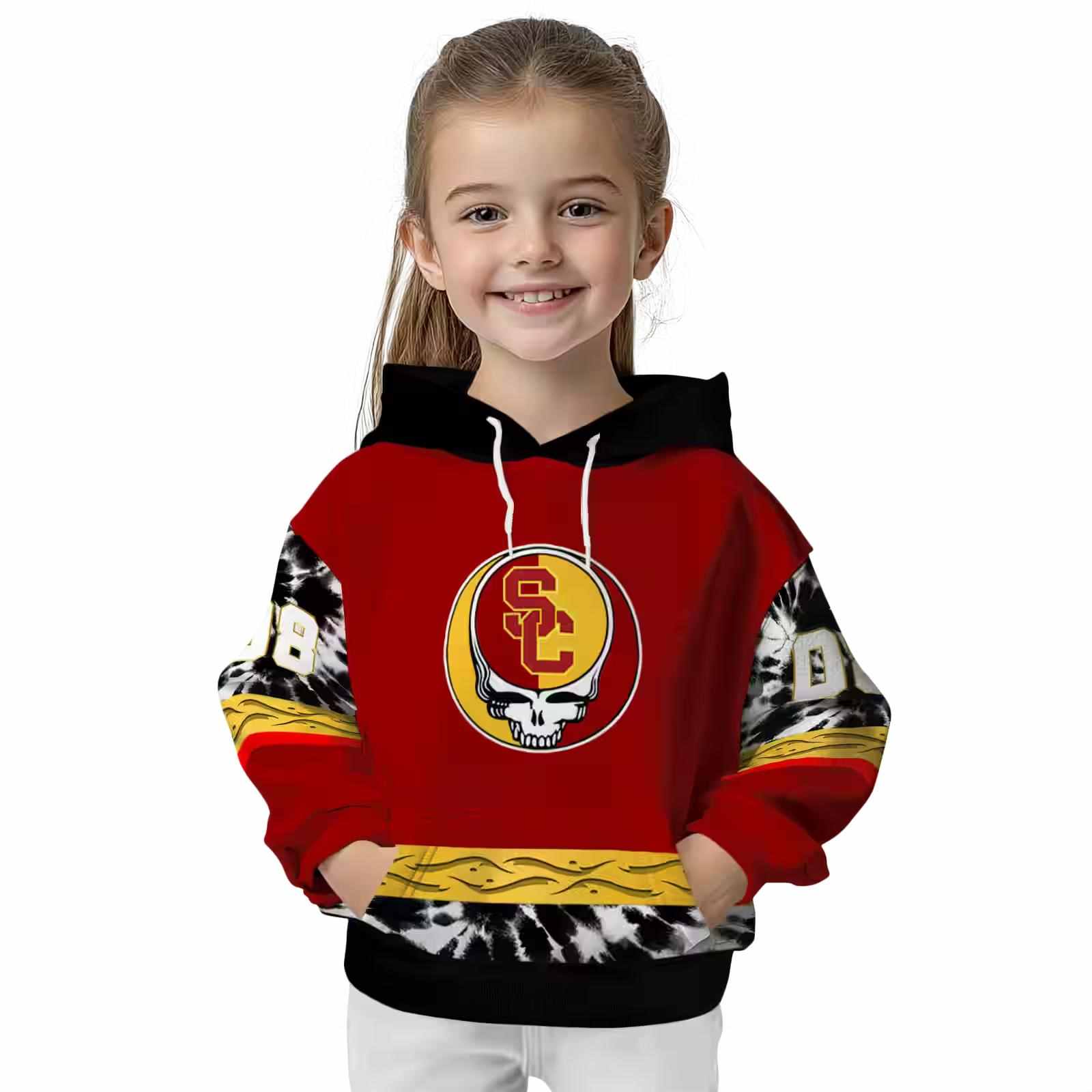 custom usc trojans grateful vibes red hoodie top rated