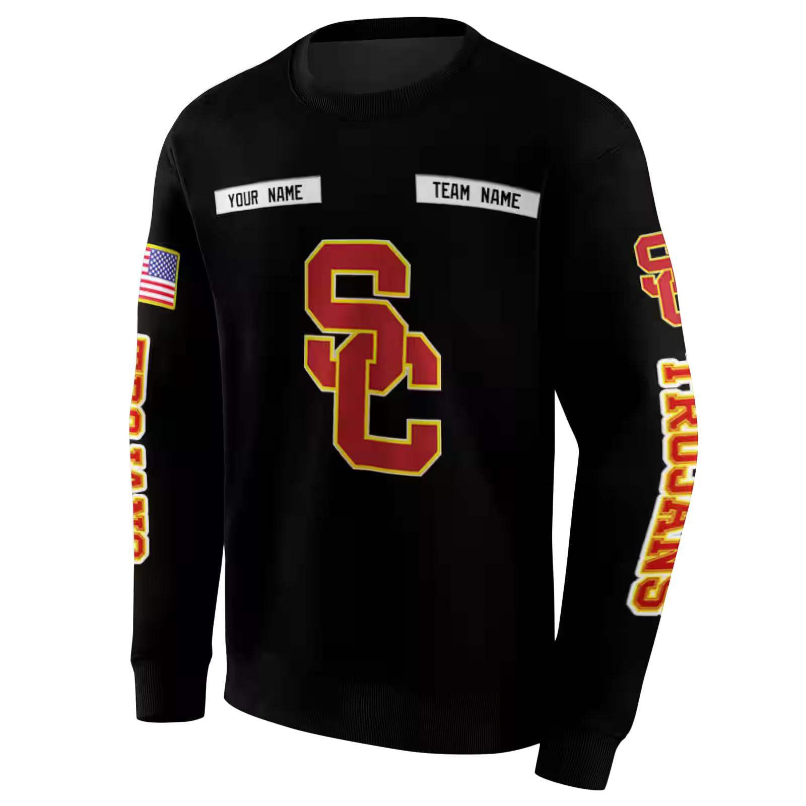 custom usc trojans punisher skull black hoodie new arrival