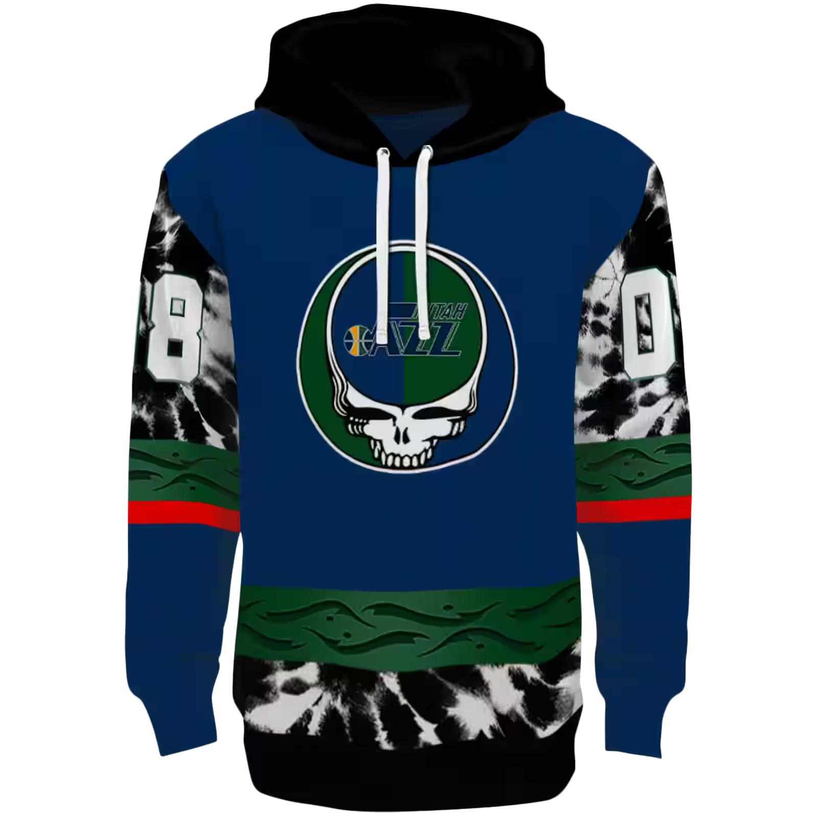 Custom Utah Jazz Grateful Vibes Navy Hoodie