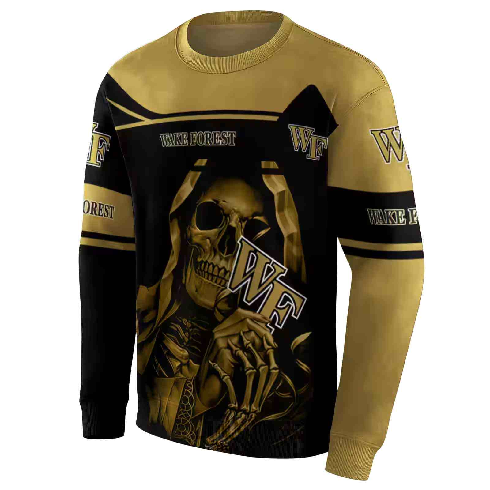 custom wake forest demon deacons grim reaper gold black hoodie new arrival