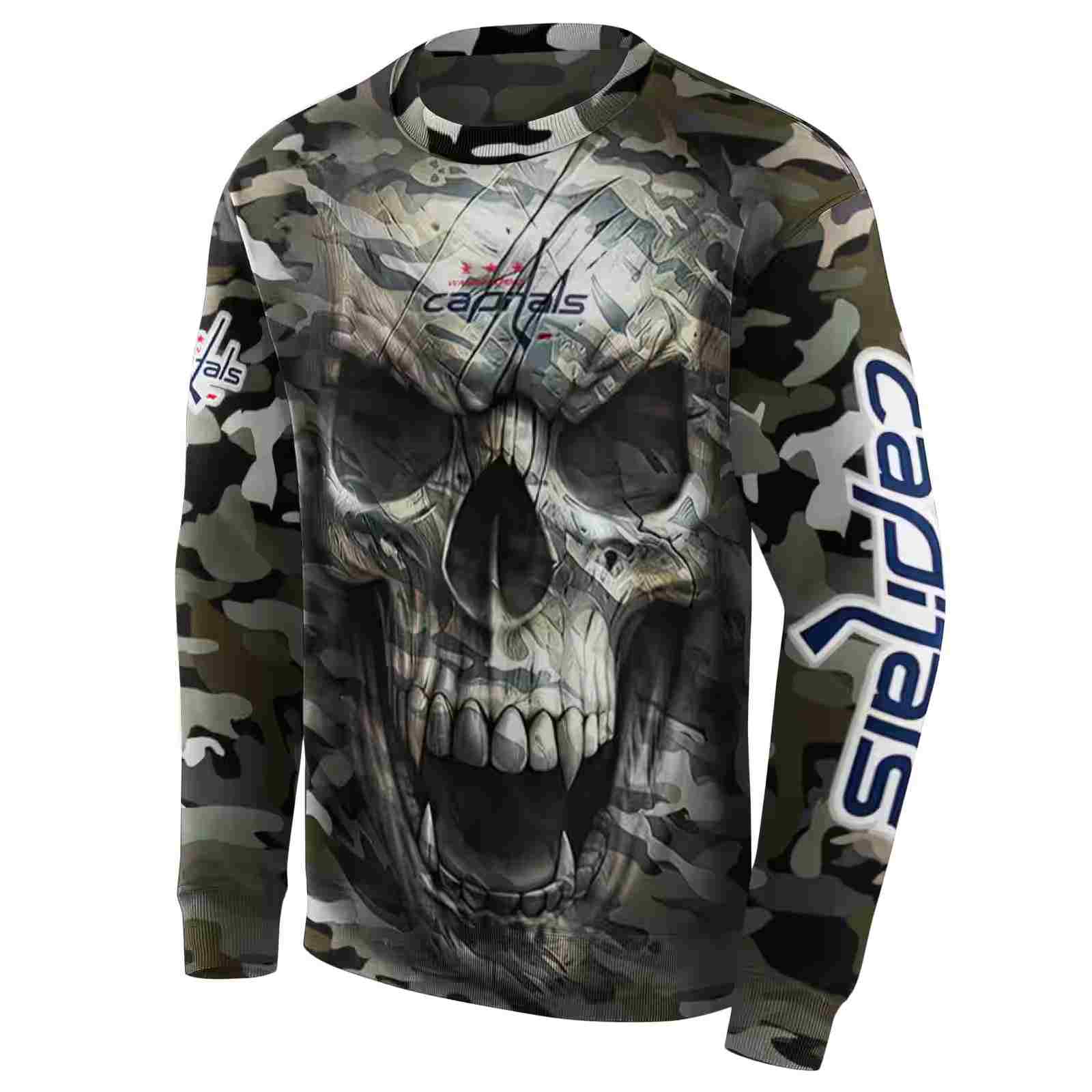 custom washington capitals camo skull hoodie new arrival