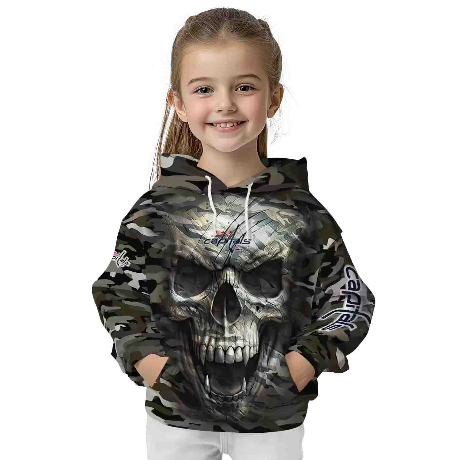 custom washington capitals camo skull hoodie top rated