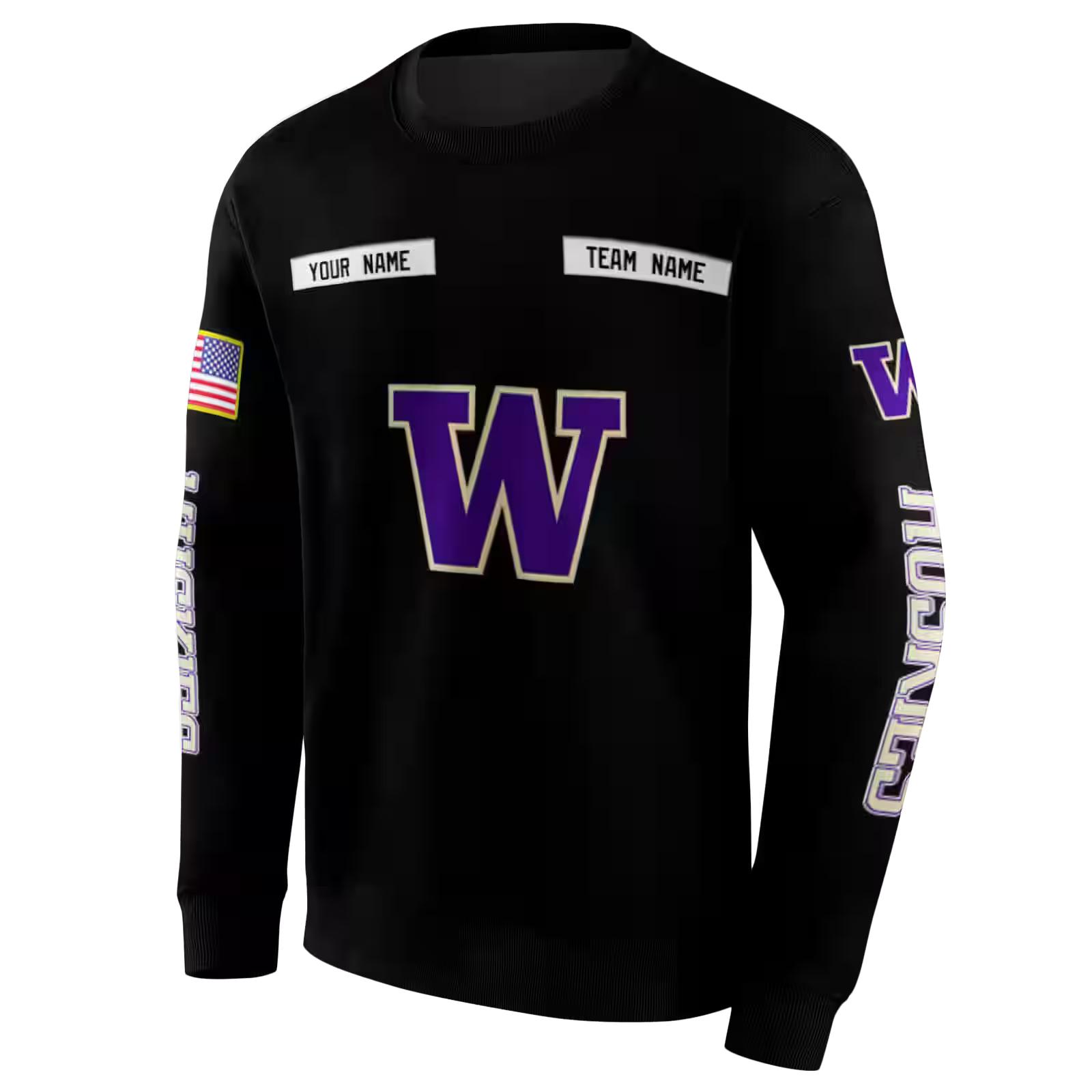 custom washington huskies punisher skull black hoodie new arrival