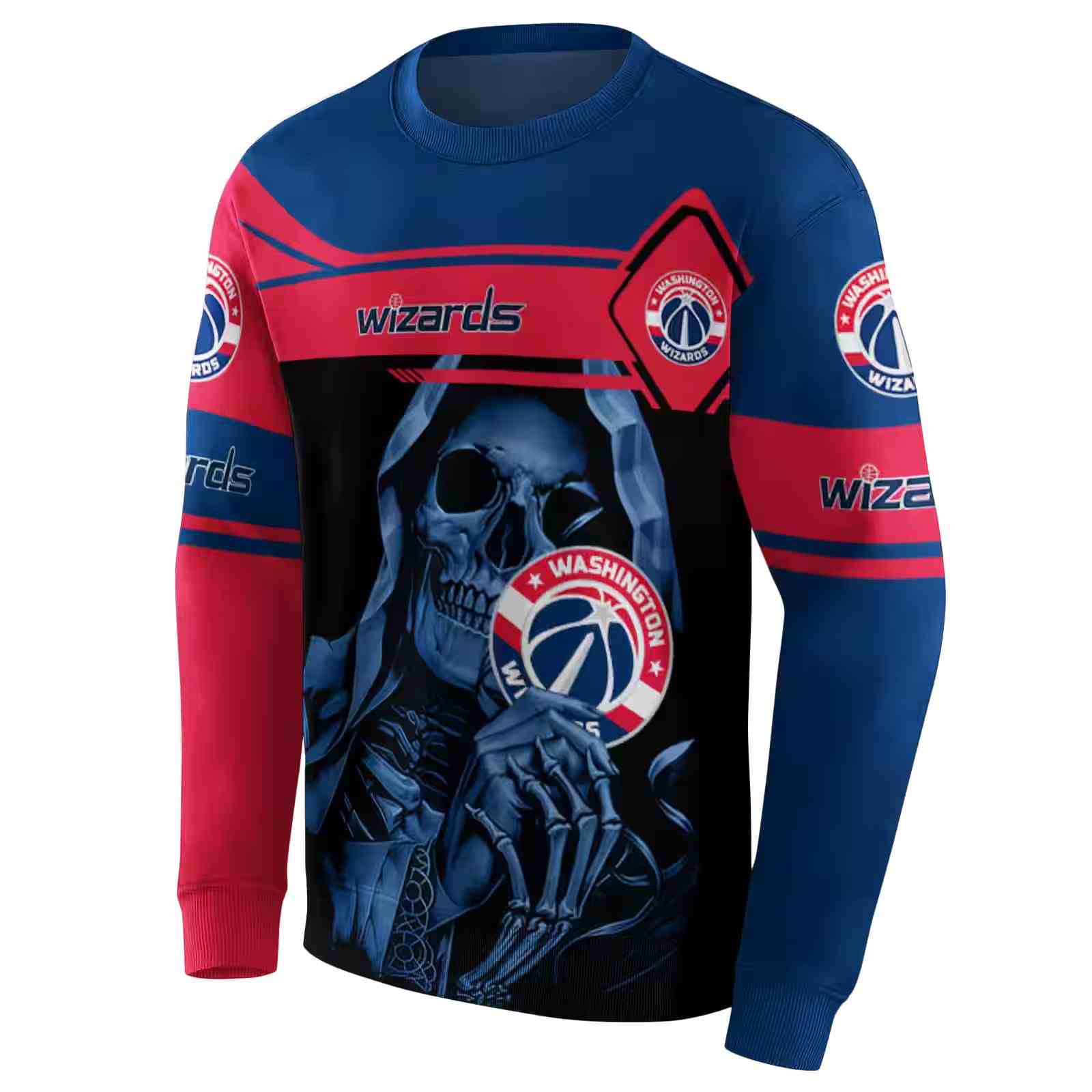 custom washington wizards grim reaper blue black hoodie new arrival