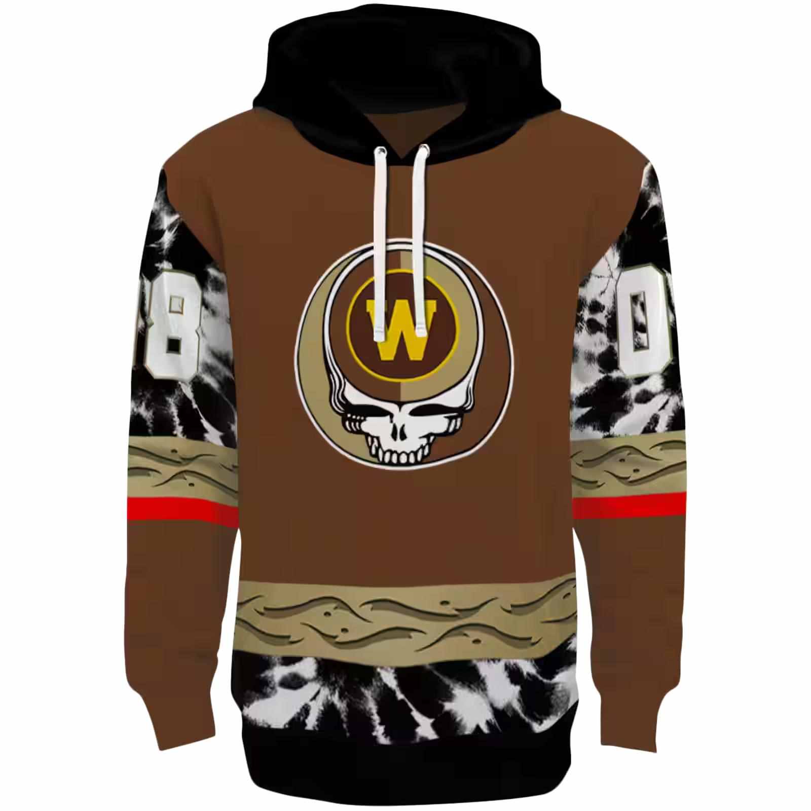 Custom Western Michigan Broncos Grateful Vibes Brown Hoodie