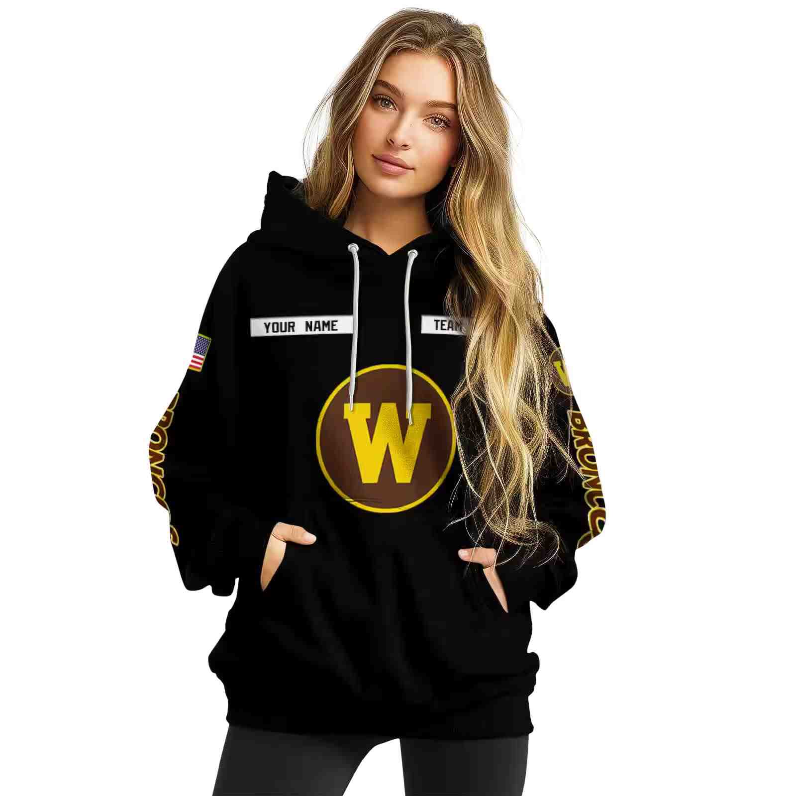 custom western michigan broncos punisher skull black hoodie high quality