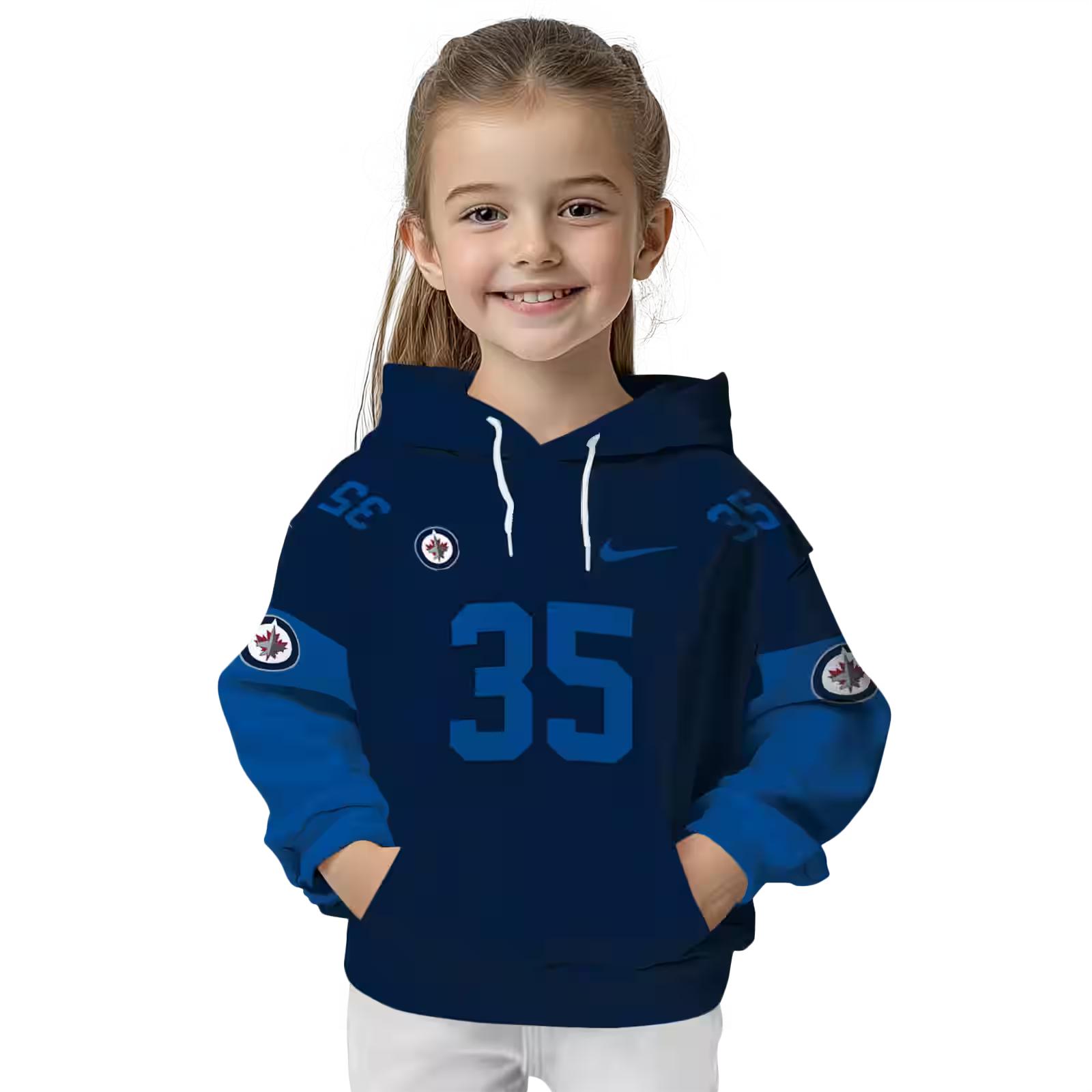 custom winnipeg jets minimal design blue hoodie top rated