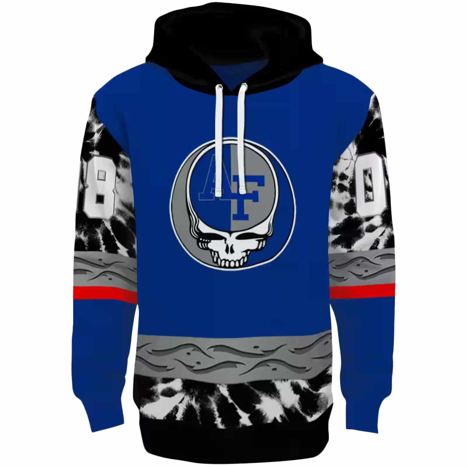 Customized Air Force Falcons Grateful Vibes Blue Hoodie
