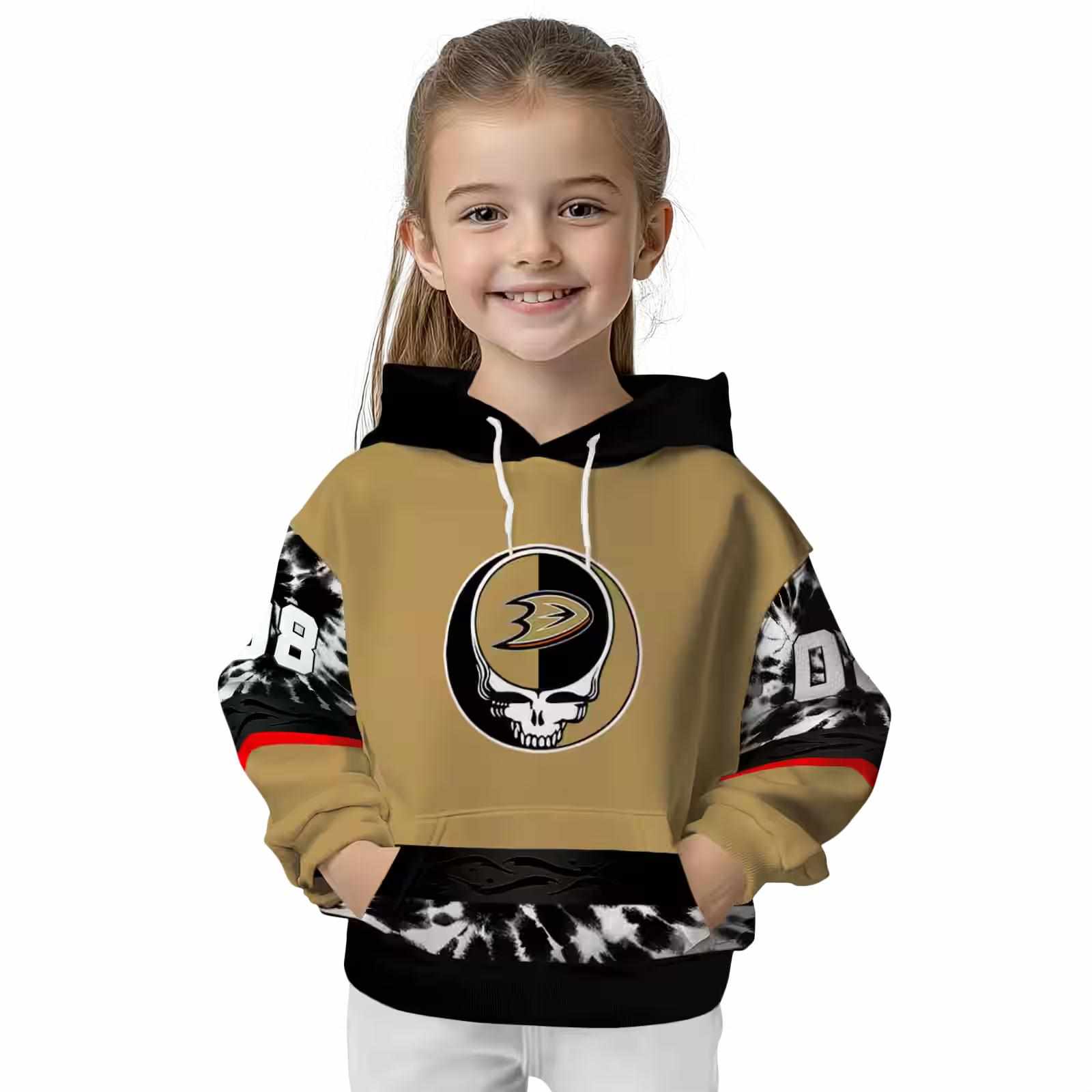 customized anaheim ducks grateful vibes gold hoodie top rated