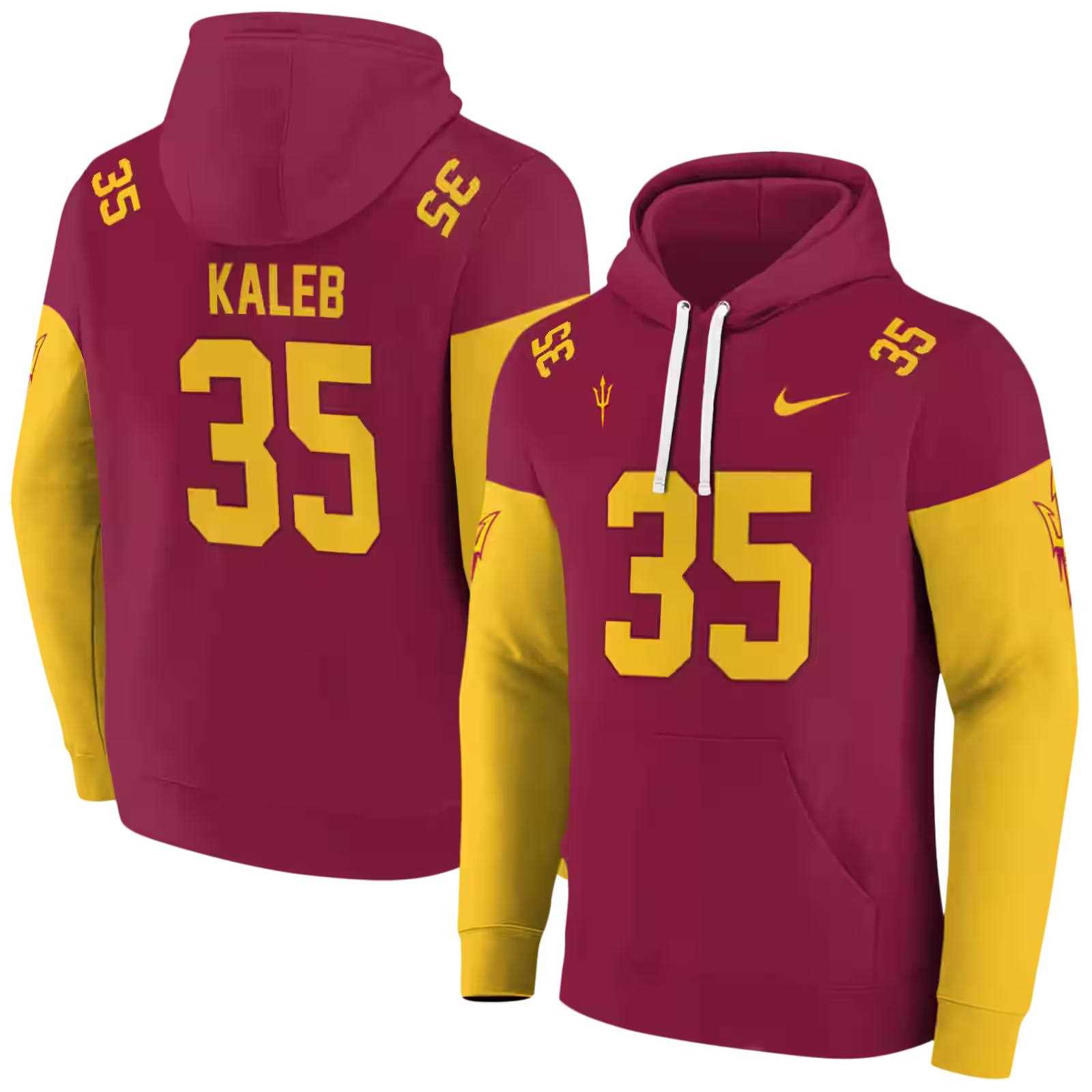 customized arizona state sun devils minimal design maroon hoodie fashion forward