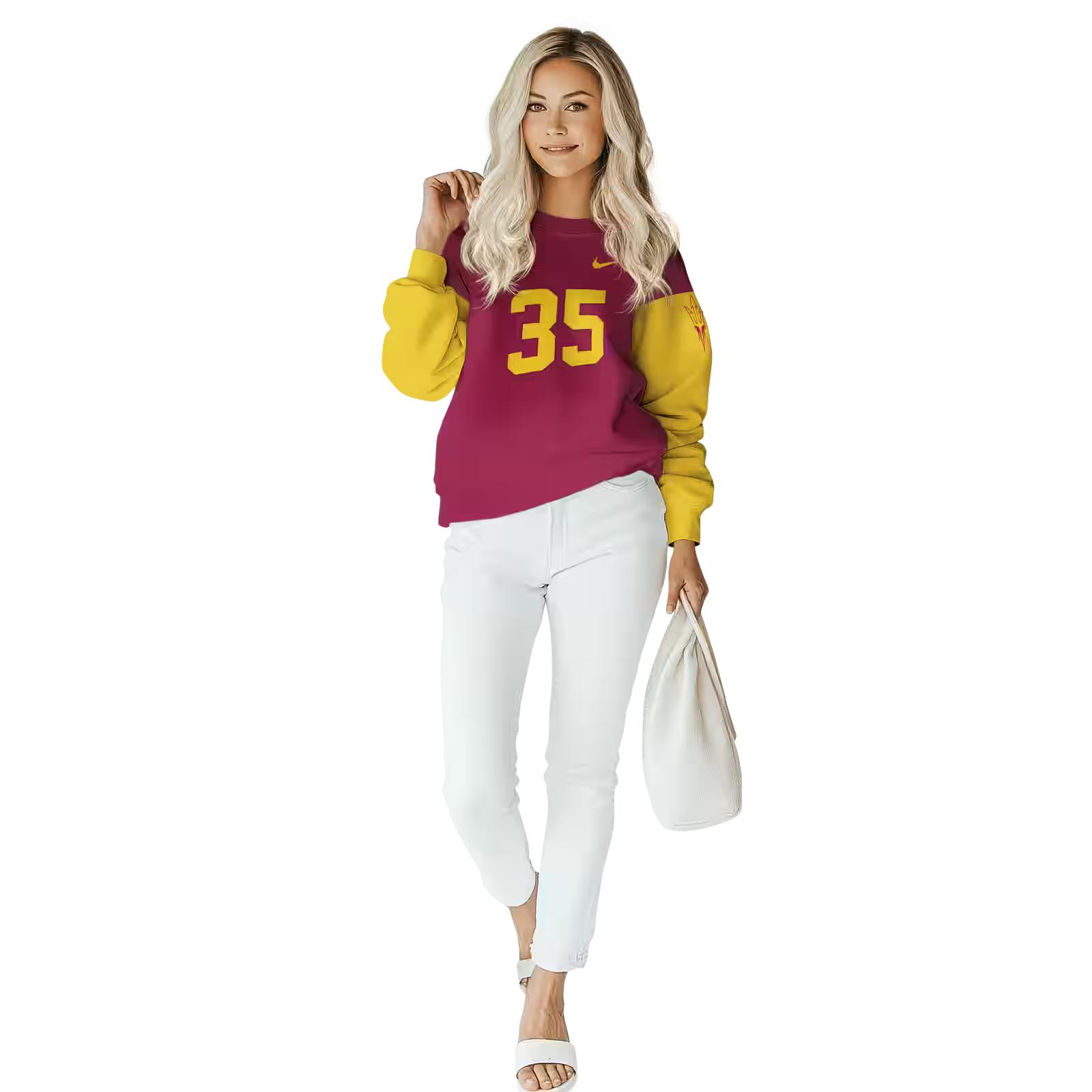 customized arizona state sun devils minimal design maroon hoodie trendy