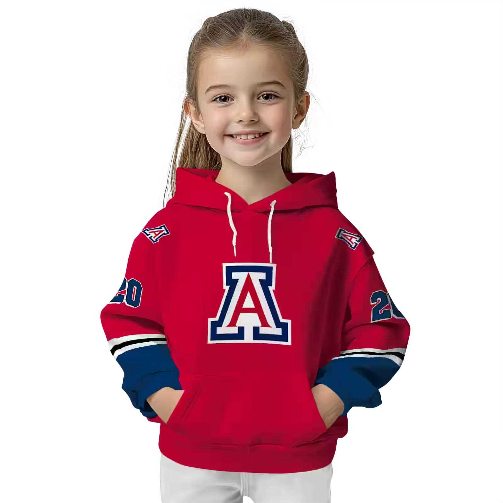 customized arizona wildcats striped sleeves red hoodie top rated