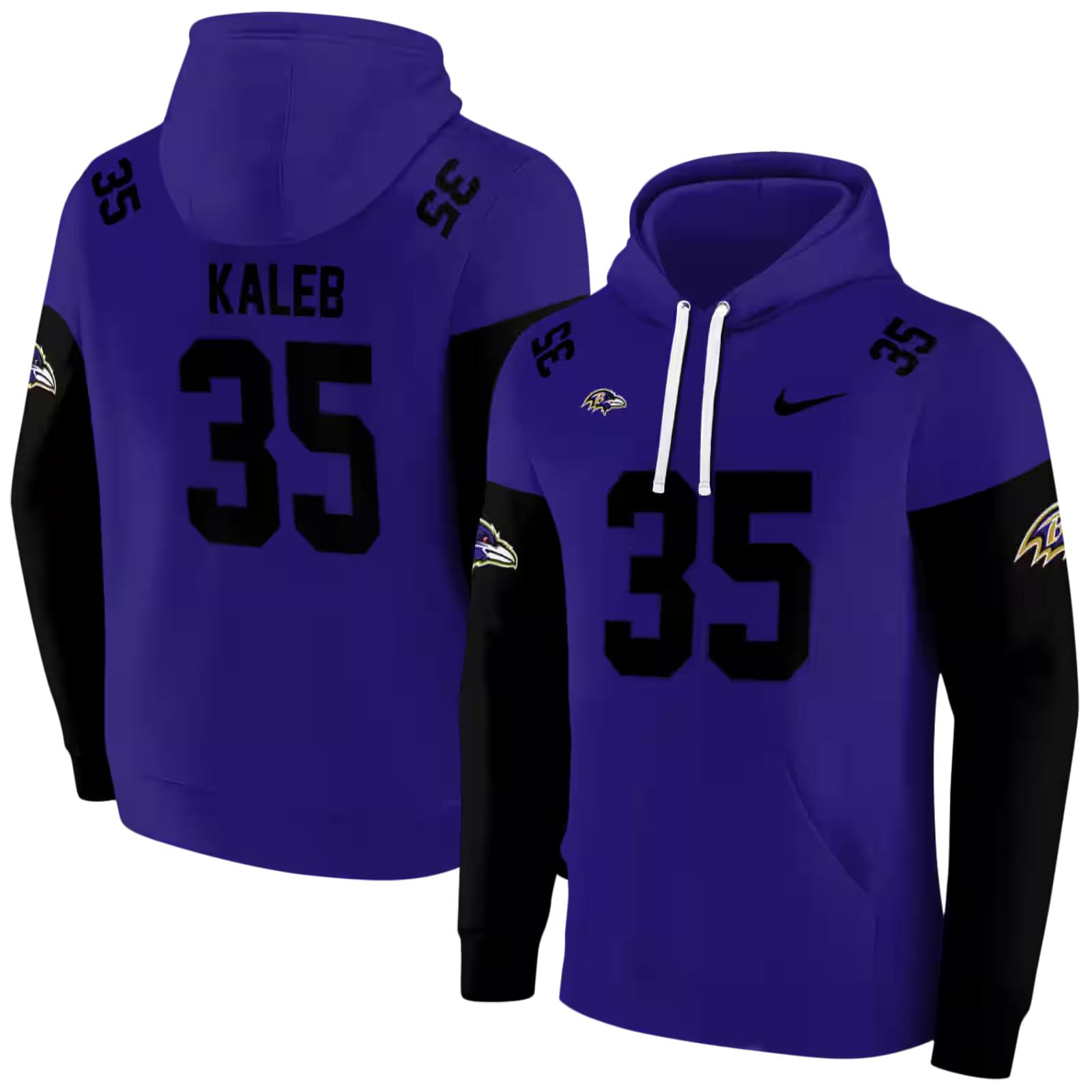 customized baltimore ravens minimal design purple hoodie fashion forward