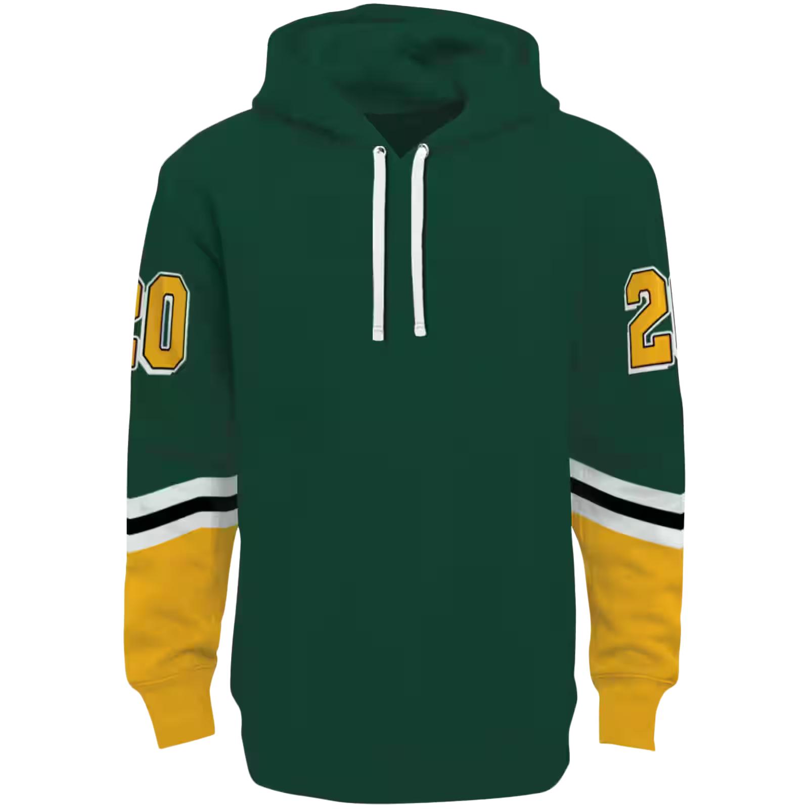 Customized Baylor Bears Striped Sleeves Green Hoodie