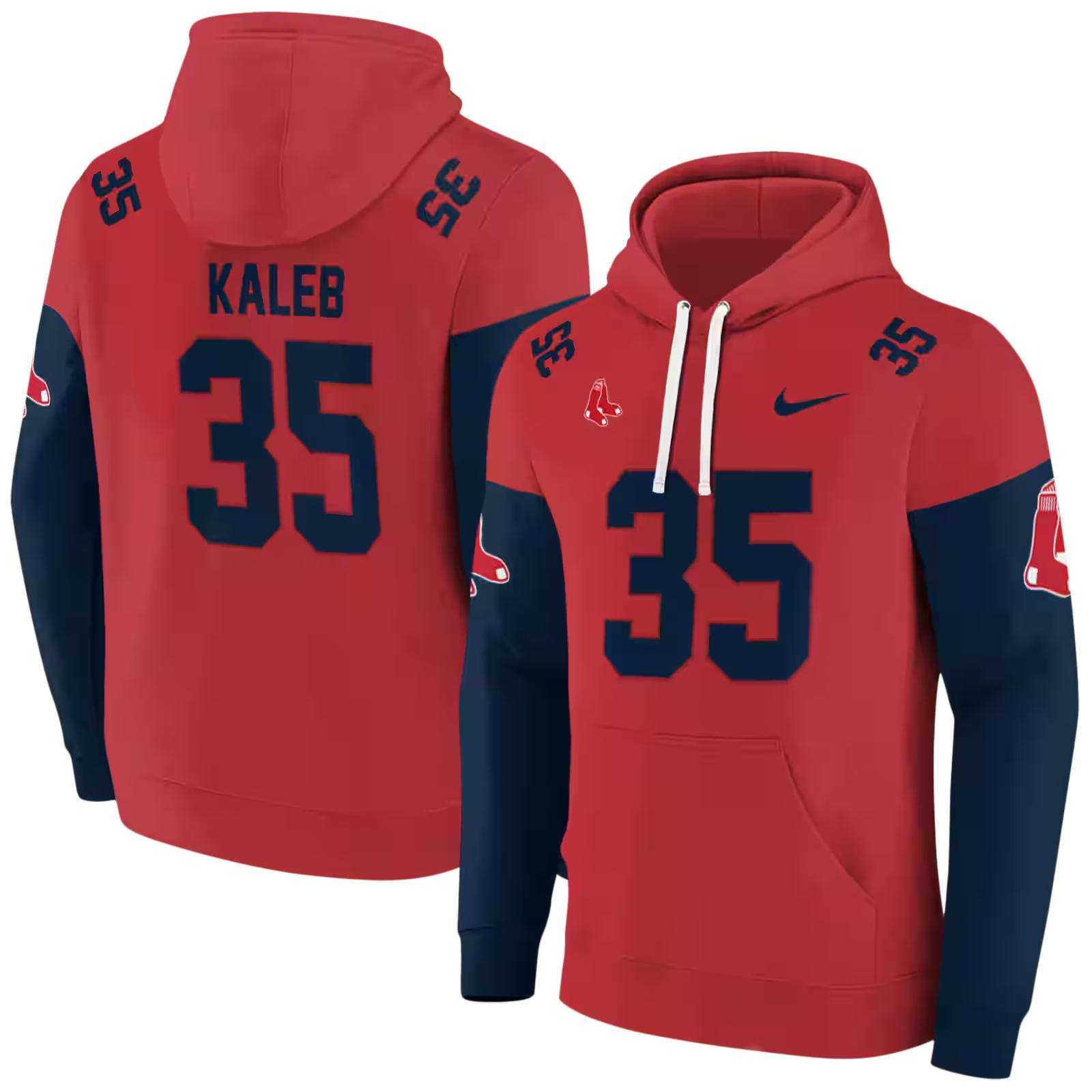 customized boston red sox minimal design red hoodie fashion forward